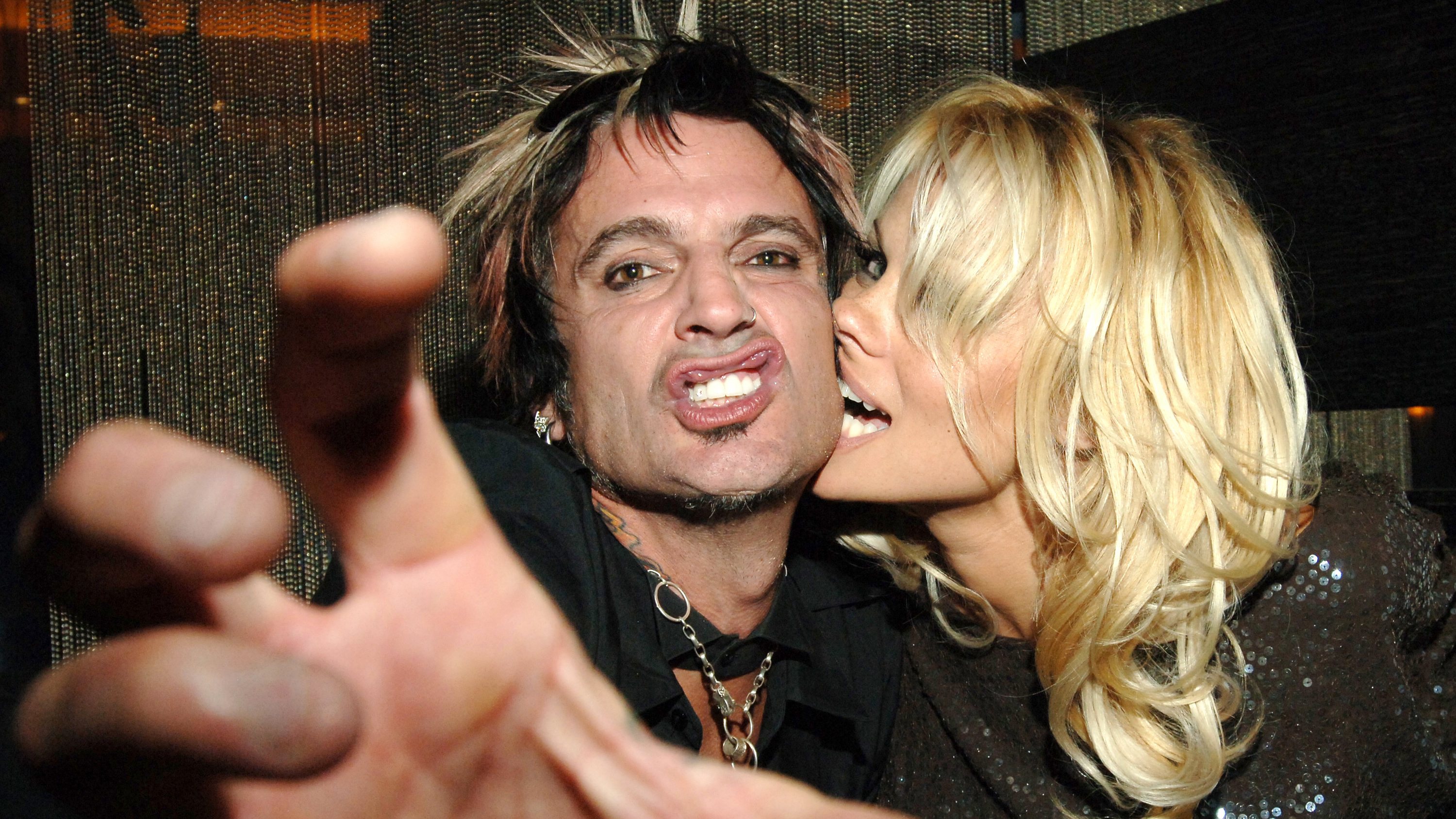 Pamela Anderson and Tommy Lee at The Heart Bar at Planet Hollywood Resort and Casino