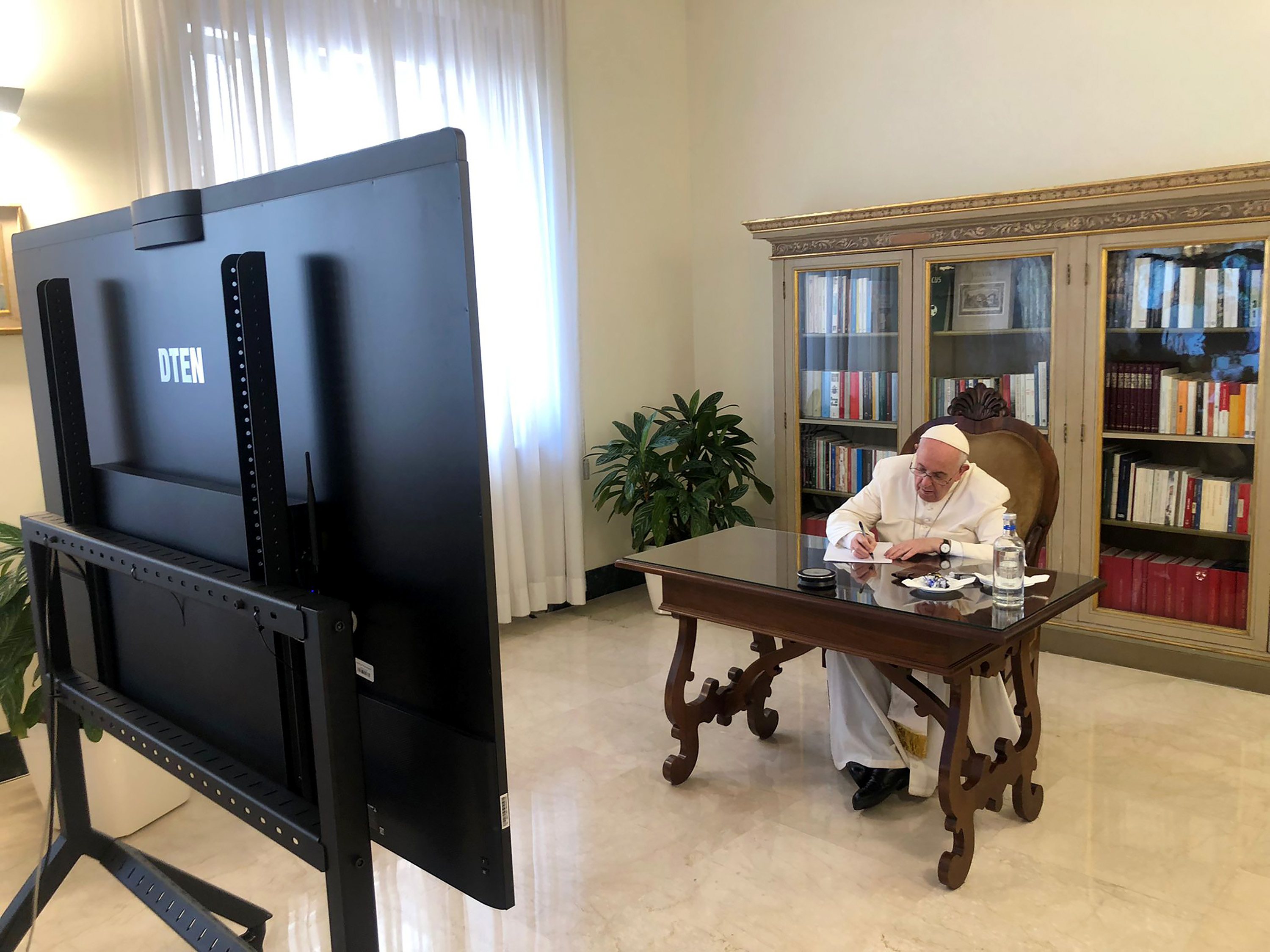 Pope Francis Attends An On-line Council Of Cardinals