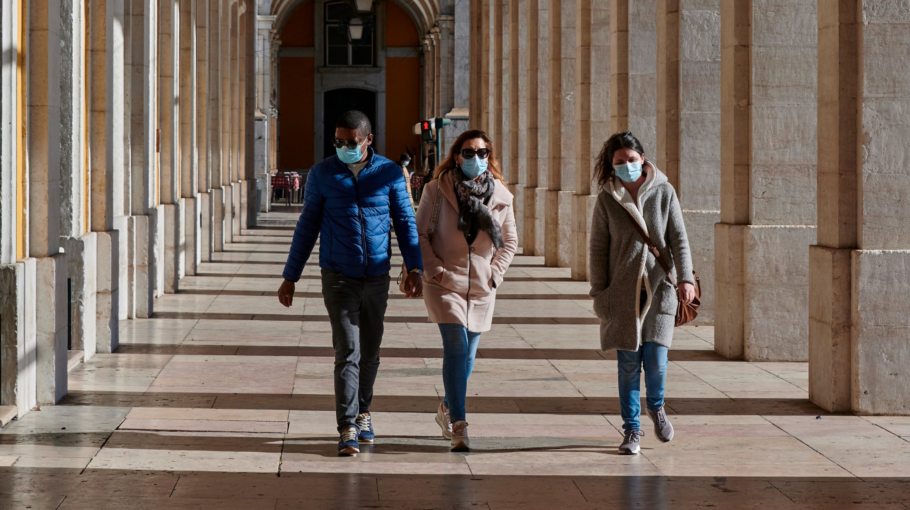 Few People In Lisbon Streets As Portugal Suffers An Increase Of COVID-19 Infections