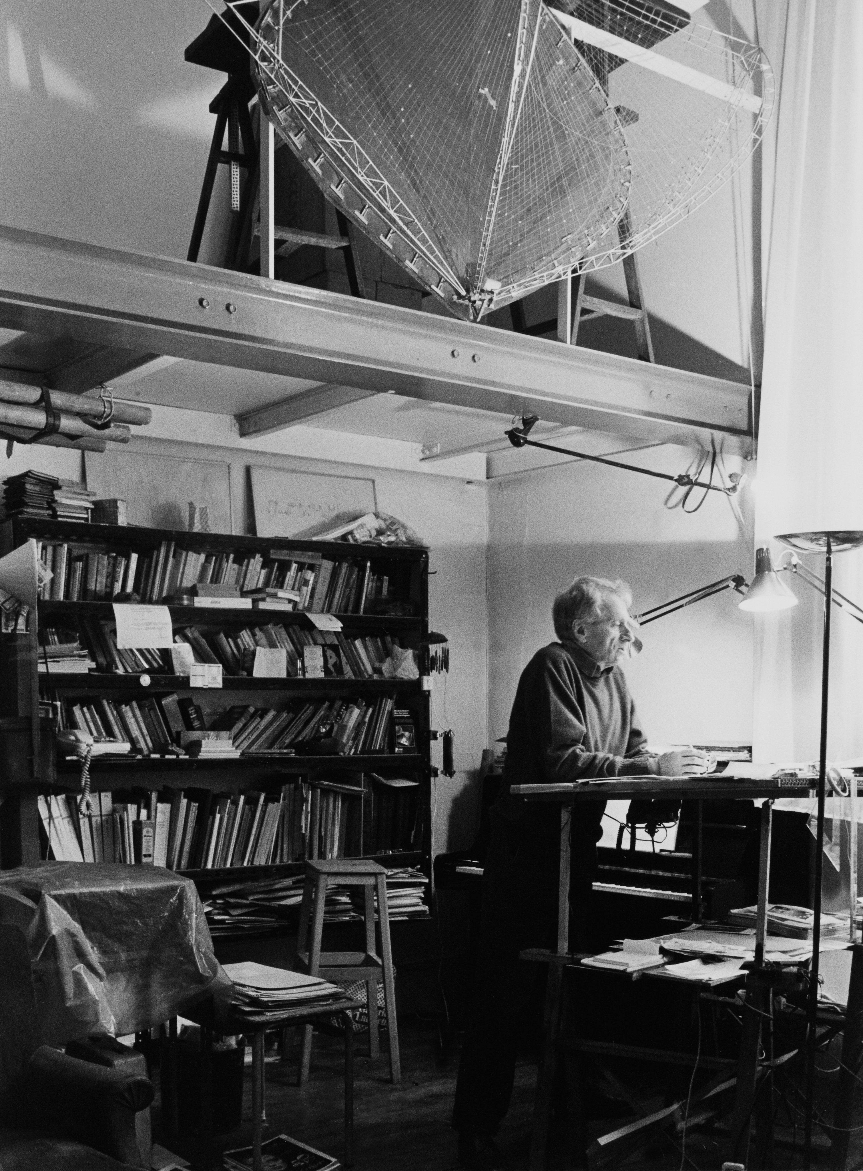 Architect Iannis Xenakis In His Studio In Paris, France In 1997 -