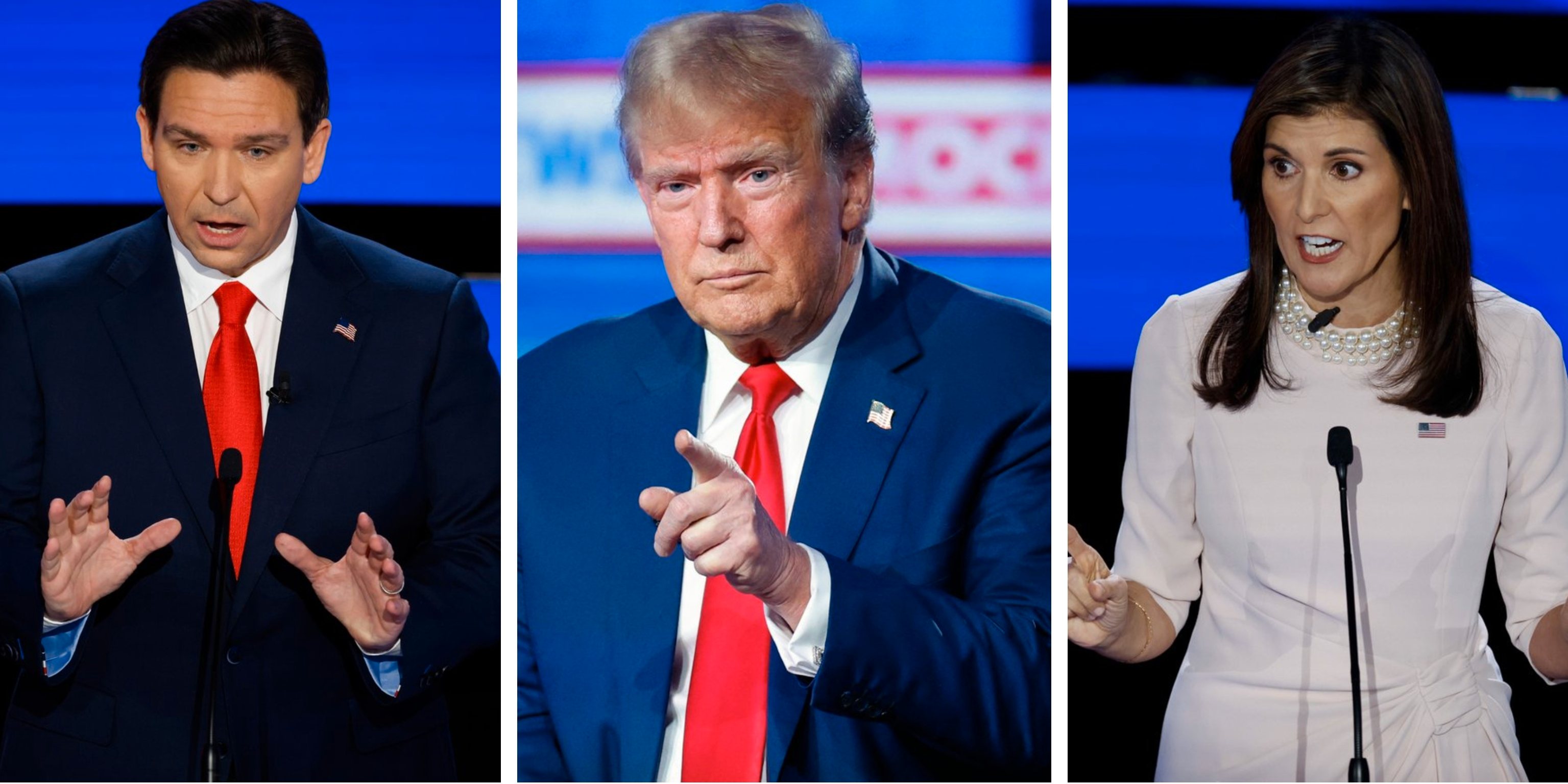 Donald Trump esteve no Town Hall da Fox News, enquanto Ron DeSantis e Nikki Haley estiveram no debate da CNN