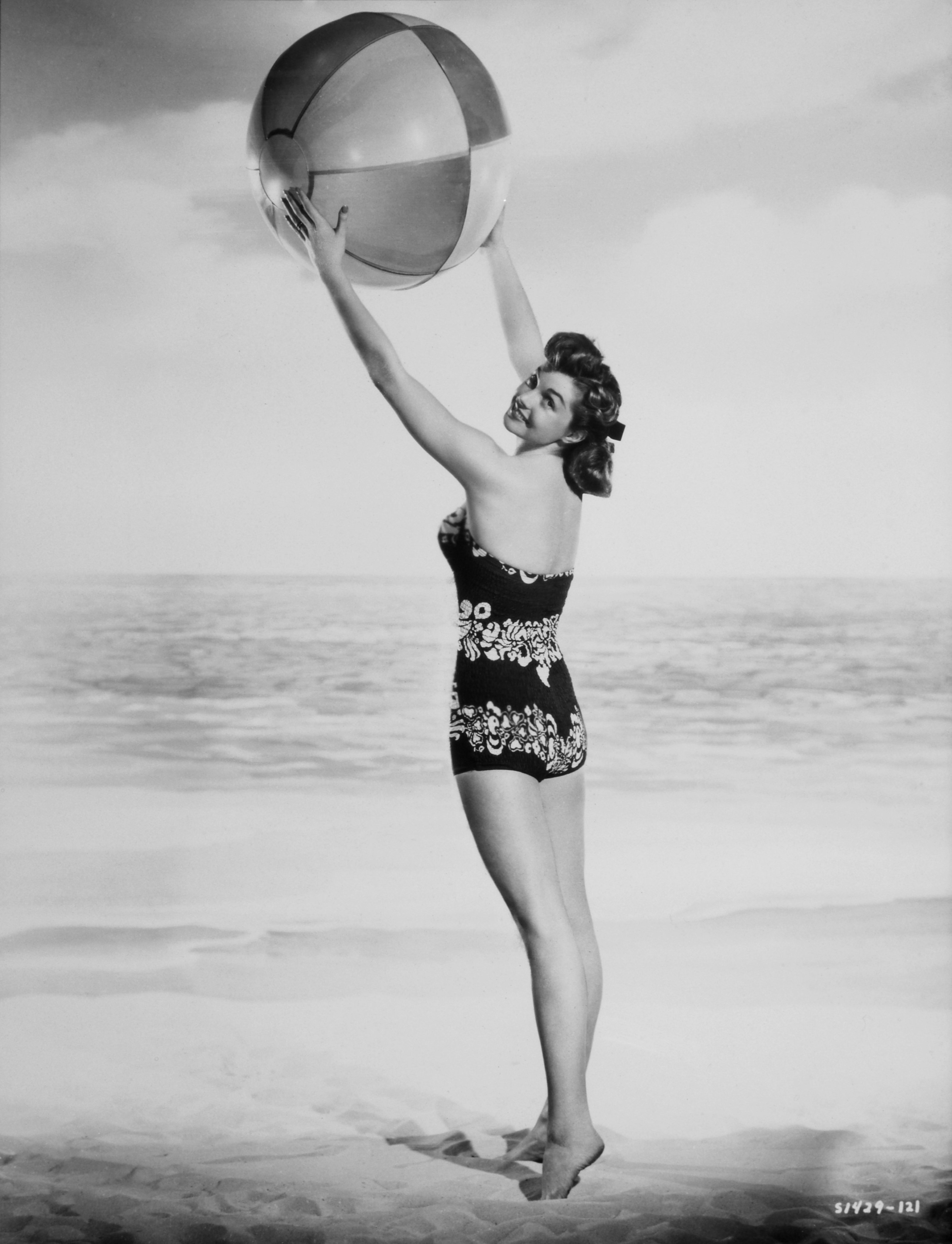 Esther Williams, Publicity Portrait with Beach Ball for the film, &quot;Neptune&#039;s Daughter&quot;, Metro-Goldwyn-Mayer, 1949