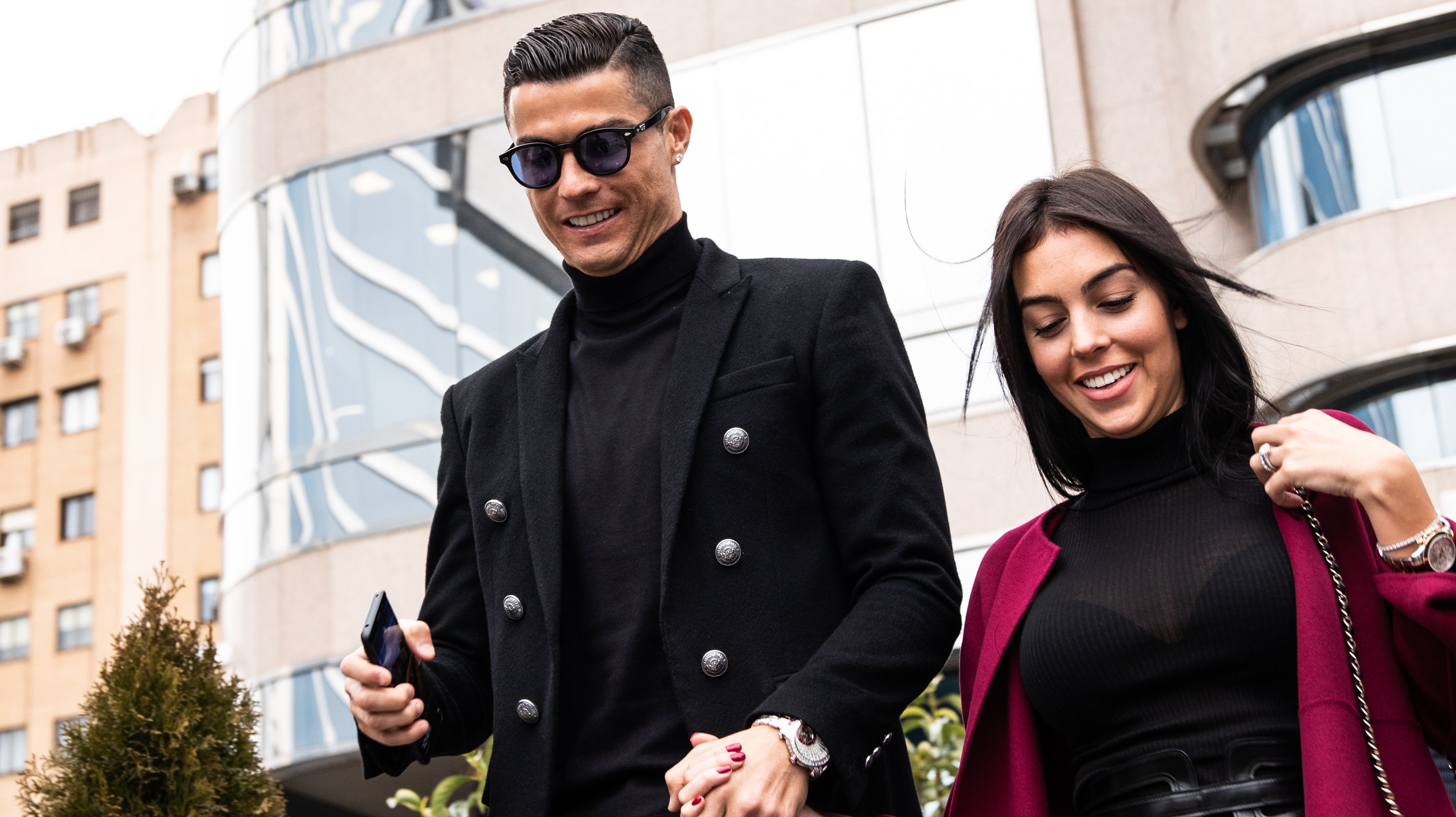 Portuguese soccer player Cristiano Ronaldo leaves from the