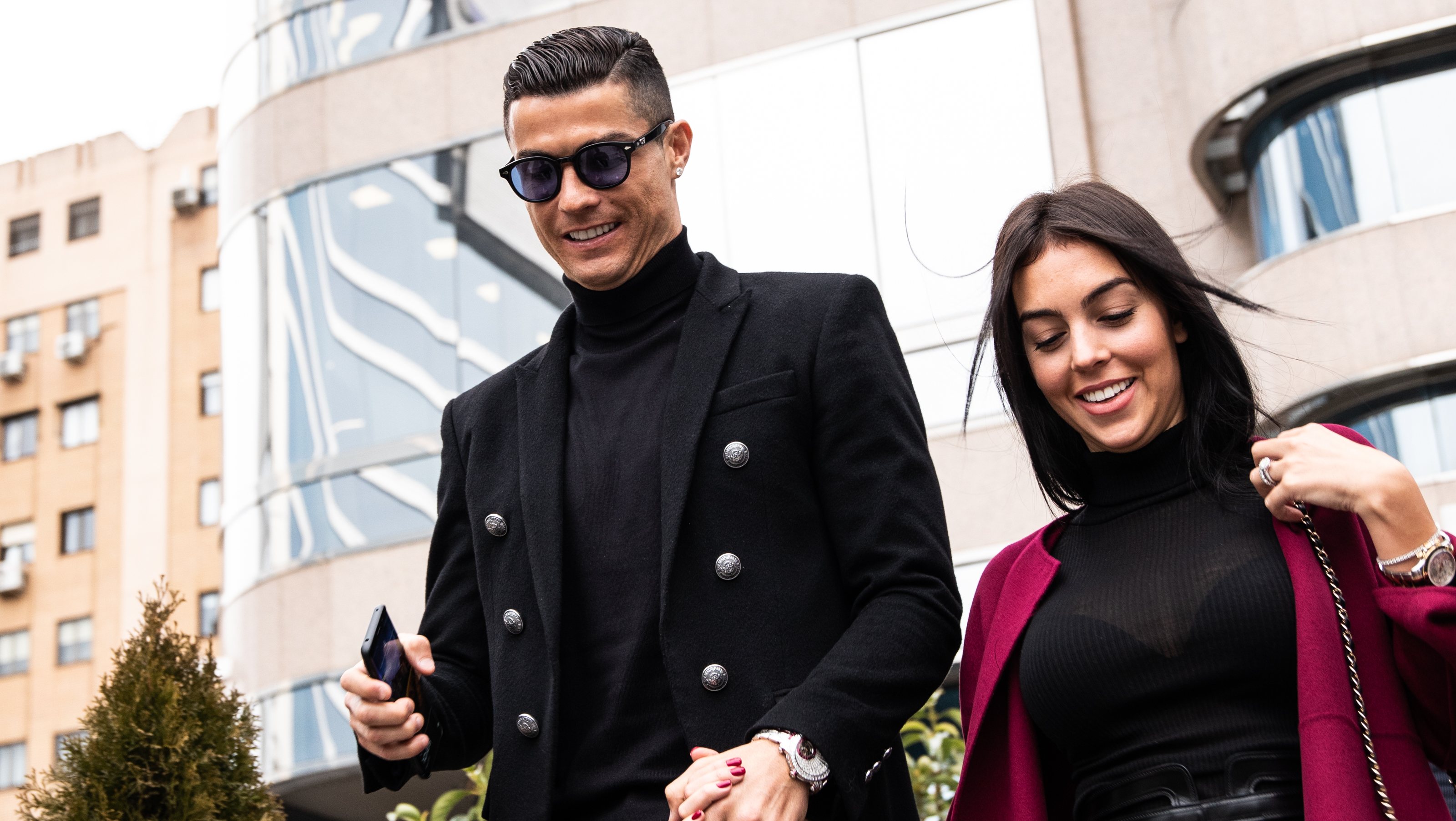 Portuguese soccer player Cristiano Ronaldo leaves from the