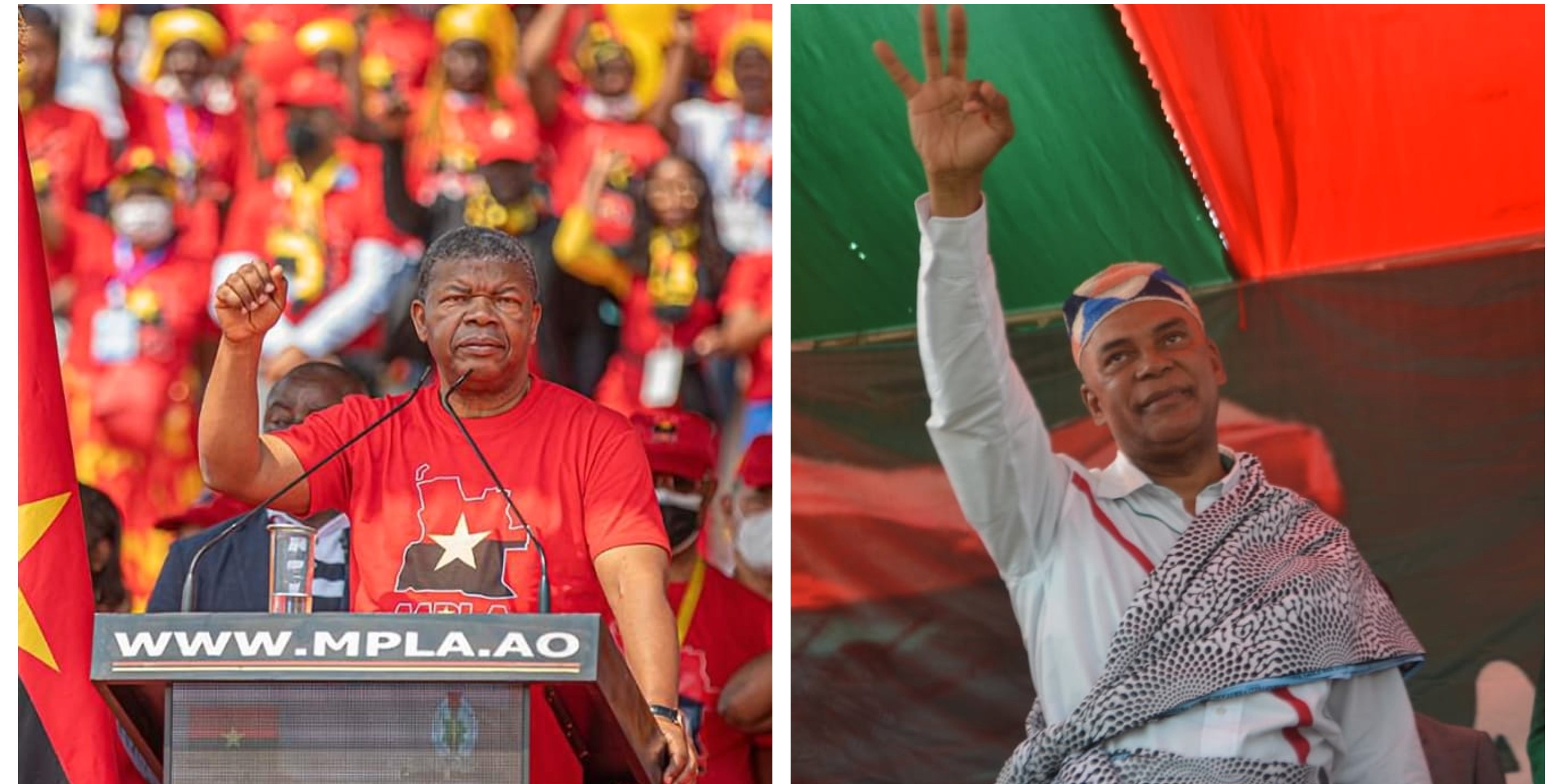 João Lourenço (à esquerda) e Adalberto Costa Júnior enfrentam-se nas presidenciais angolanas