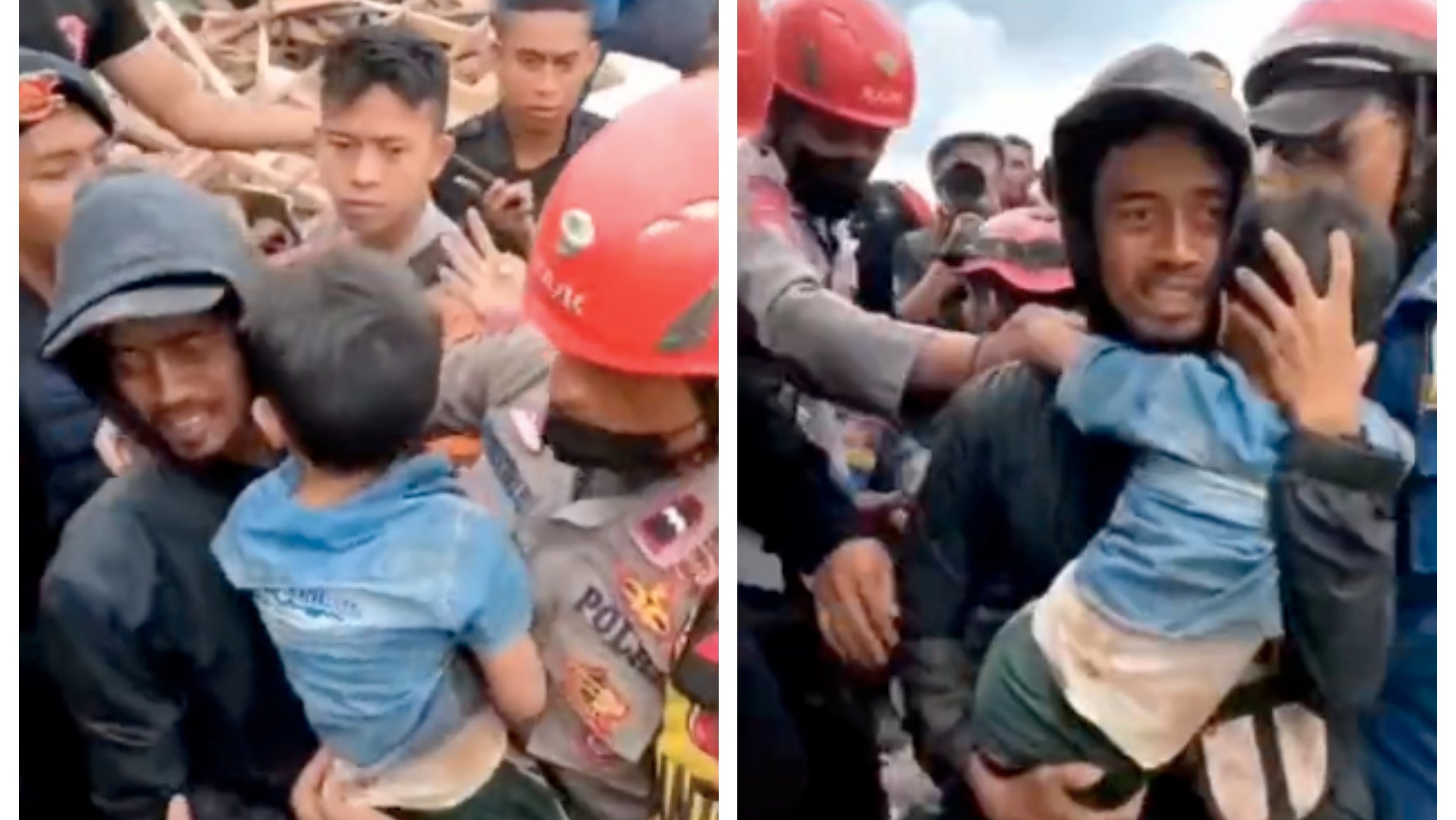 Resgate criança Indonésia