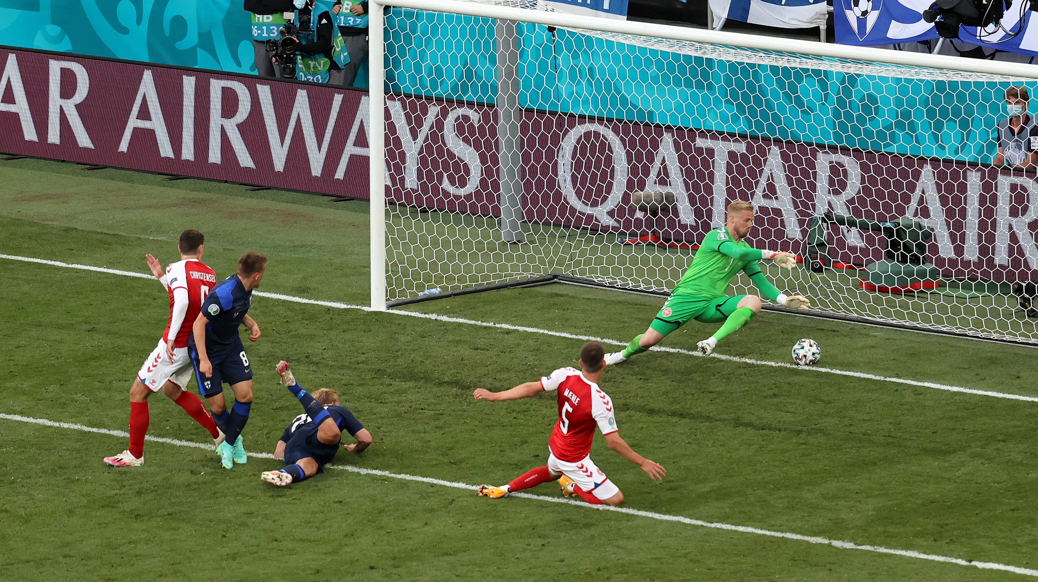Pohjanpalo decidiu o encontro a meia hora do final num jogo em que a Dinamarca ainda falhou uma grande penalidade