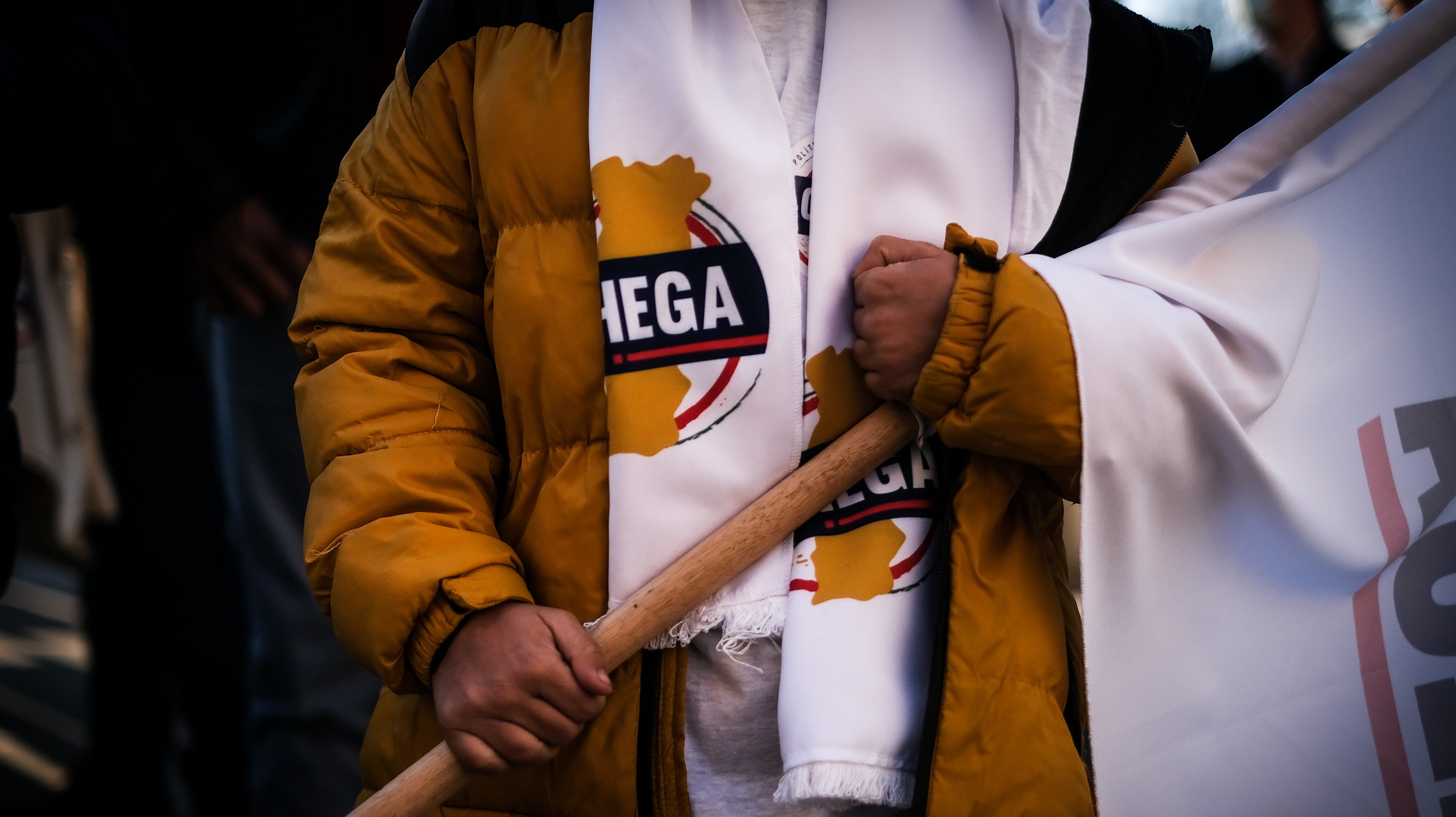 Arruada do Chega em Braga na campanha para as eleições legislativas de 2022