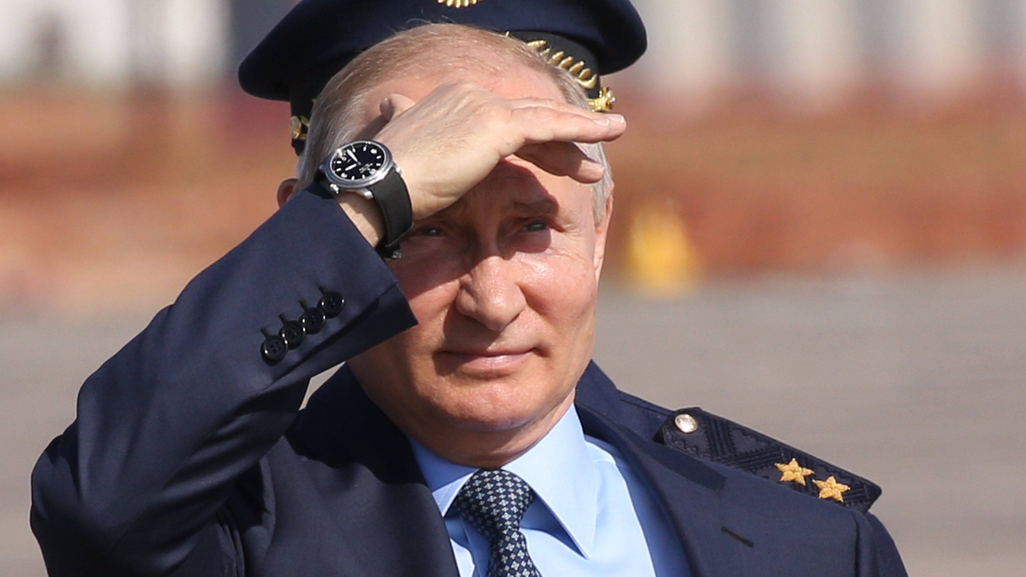 Russian President Vladimir Putin visits the state flight tasting center in Akhtubinsk