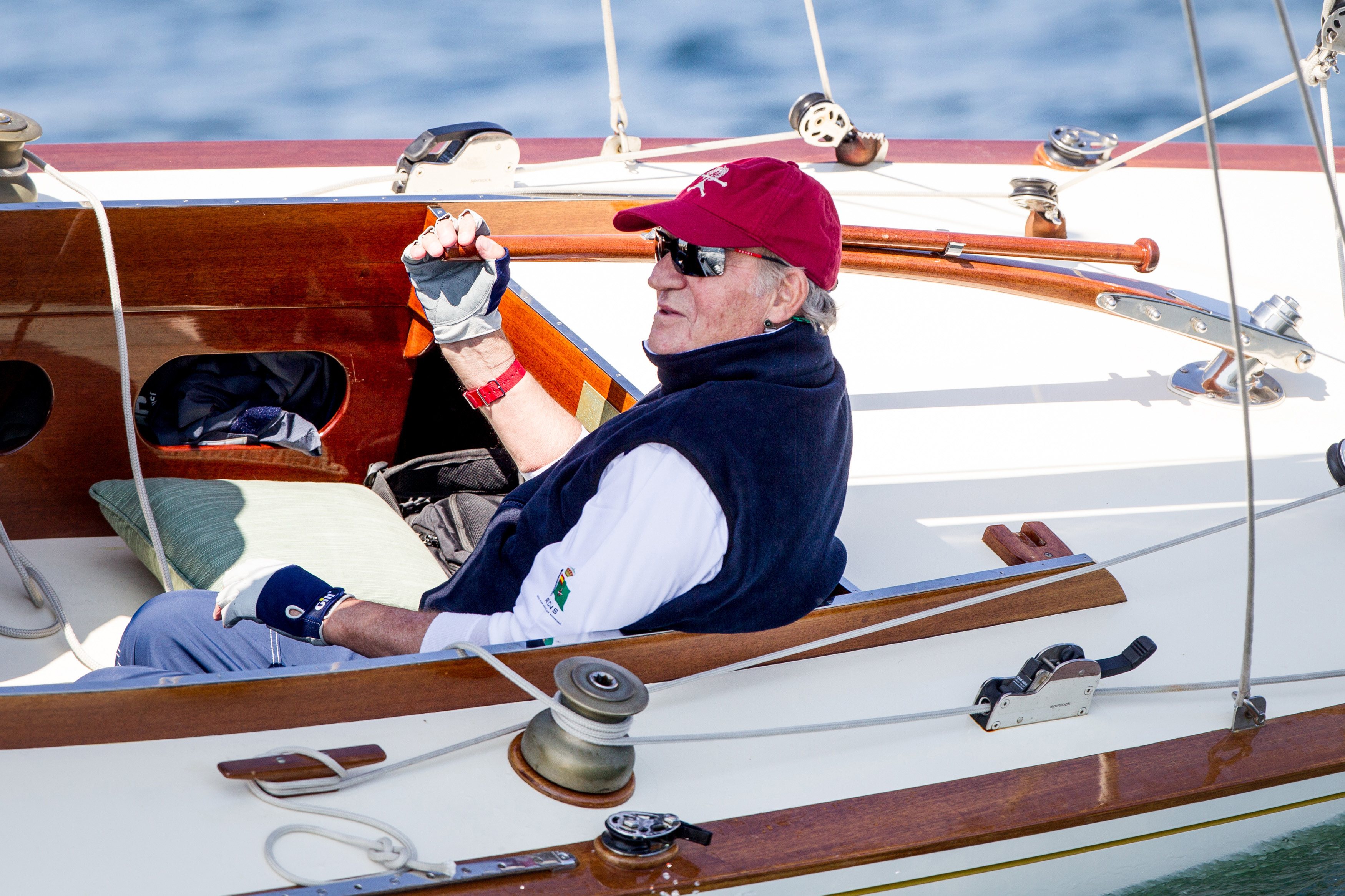 King Juan Carlos Attends Sailing Trophy In Pontevedra