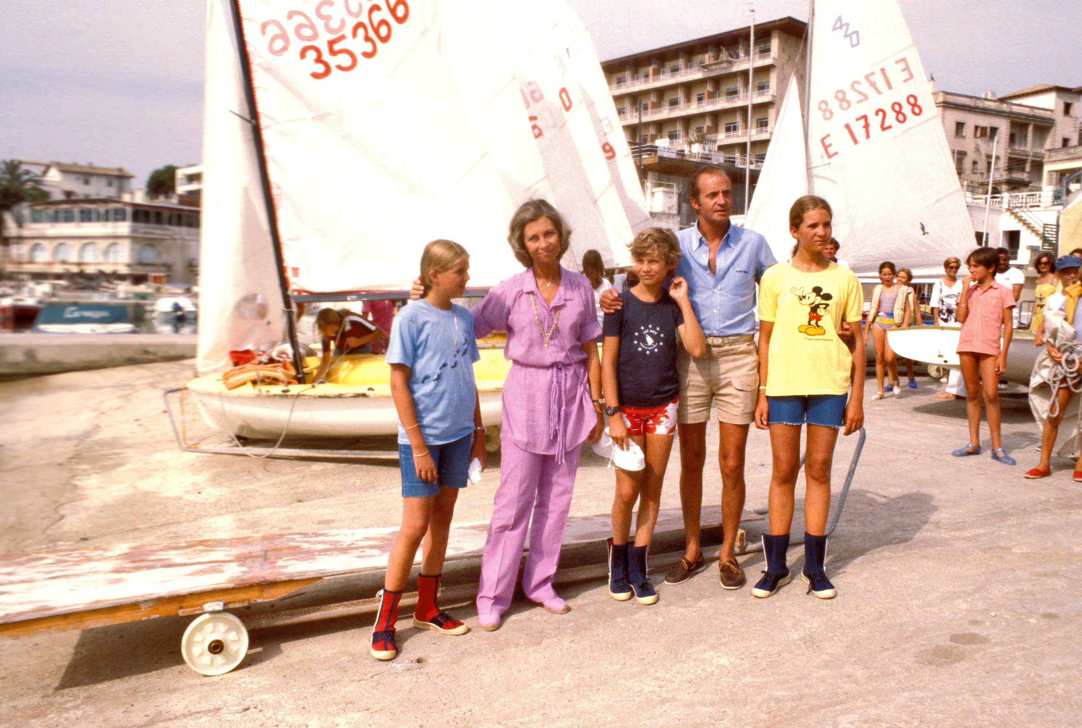 1988. Palma de Mallorca. Spain Kings and family on holidays.