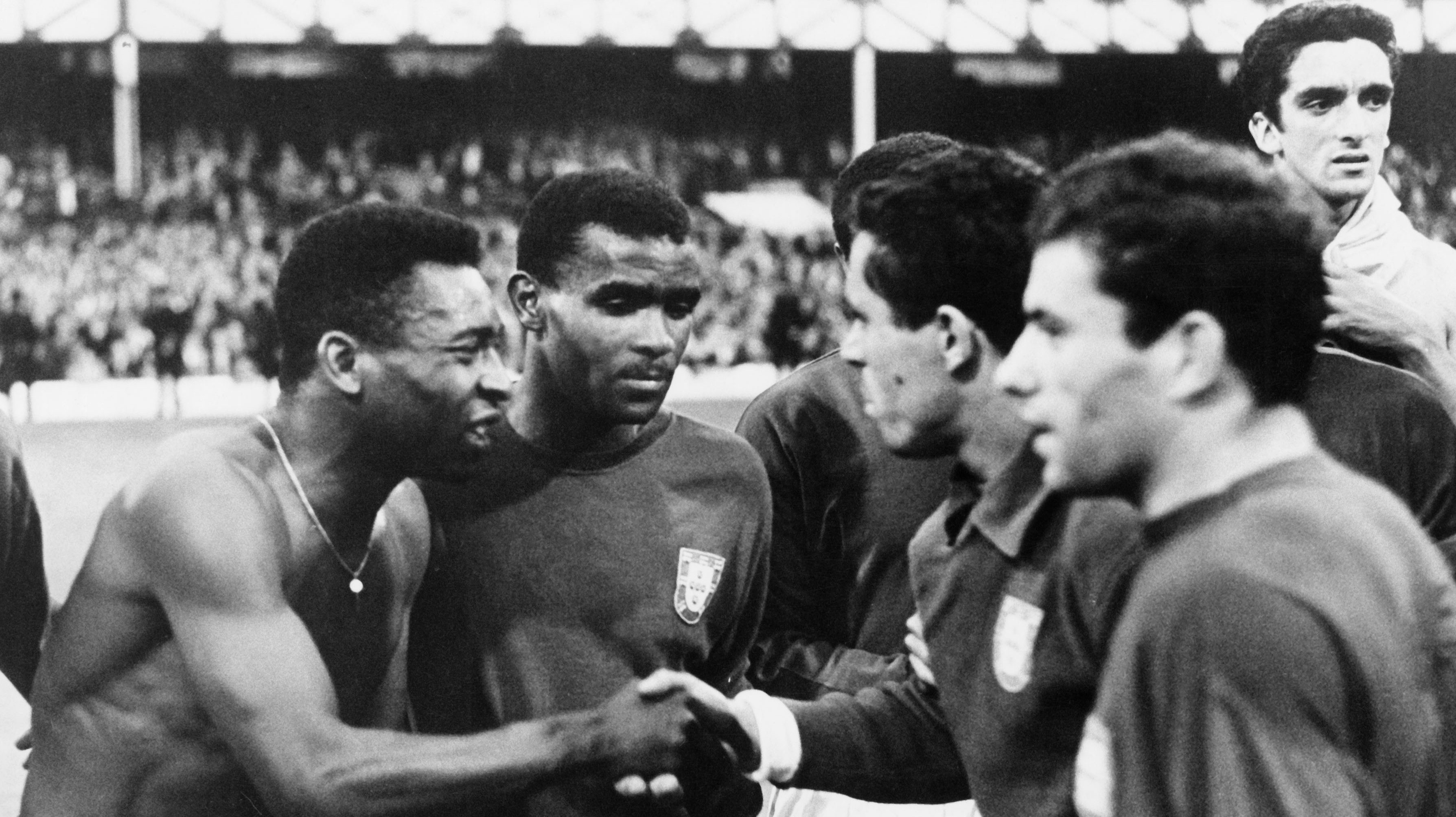 Pele And Eusebio During Football Worldcup Of 1966