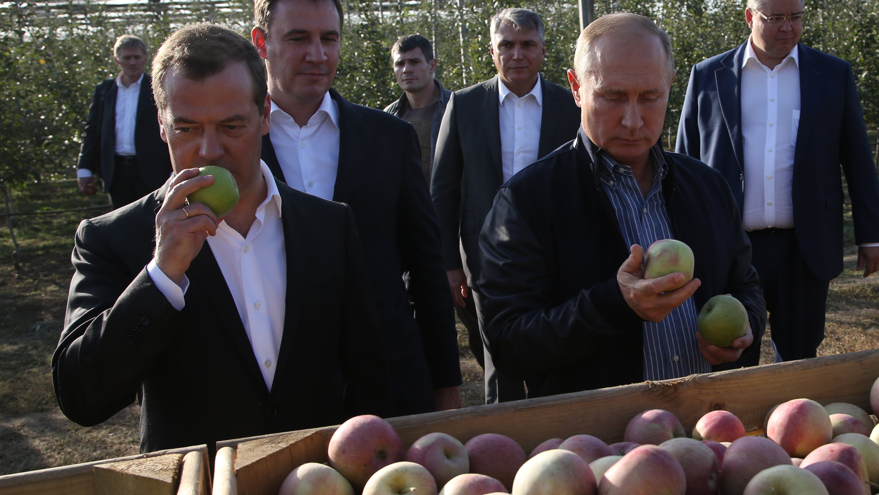 Russian President Vladimir Putin and Prime Minister Dmitry Medvedev Visit Stavropol Krai