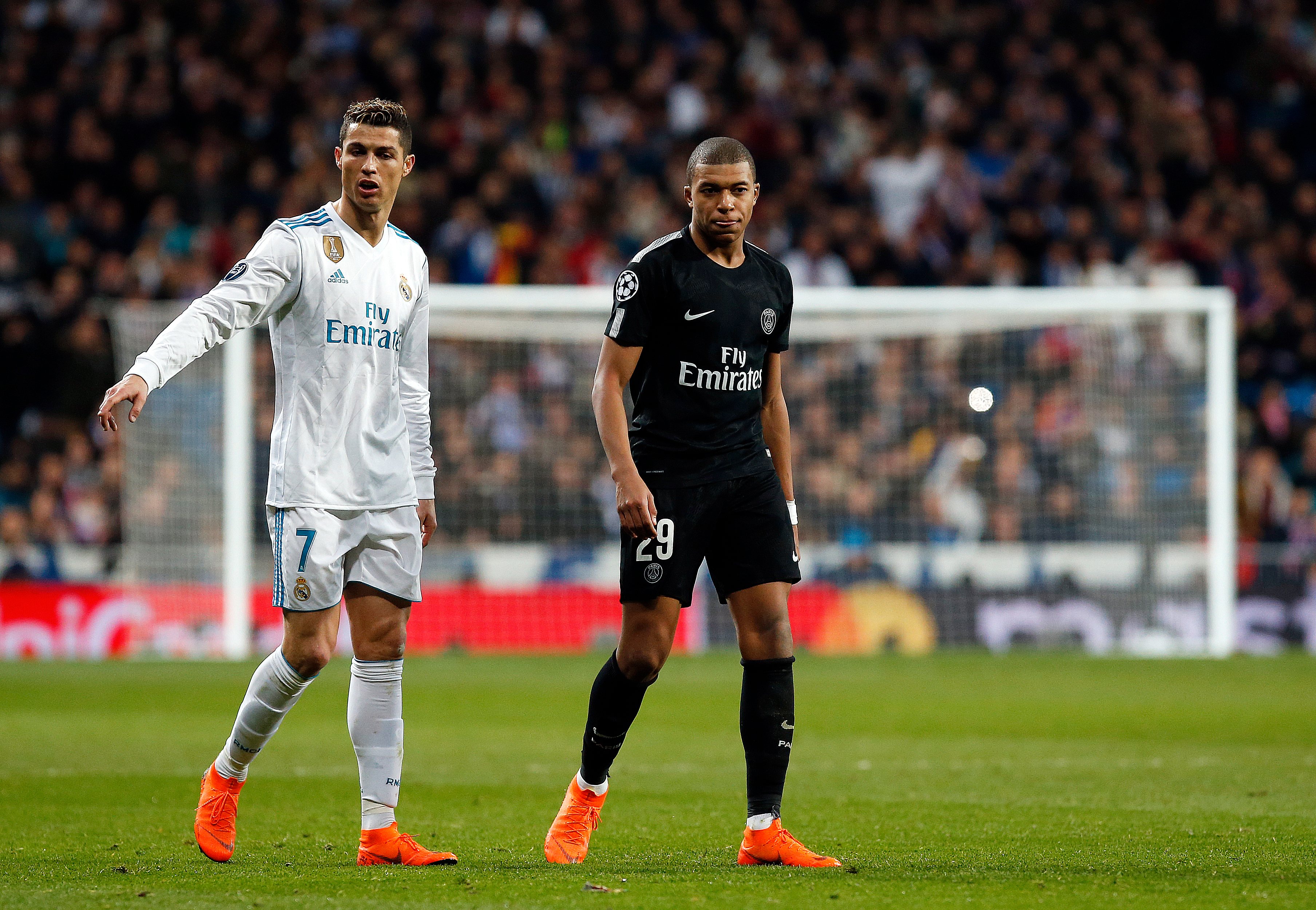 Cristiano Ronaldo (Real Madrid) and Kylian Mbappe (Paris