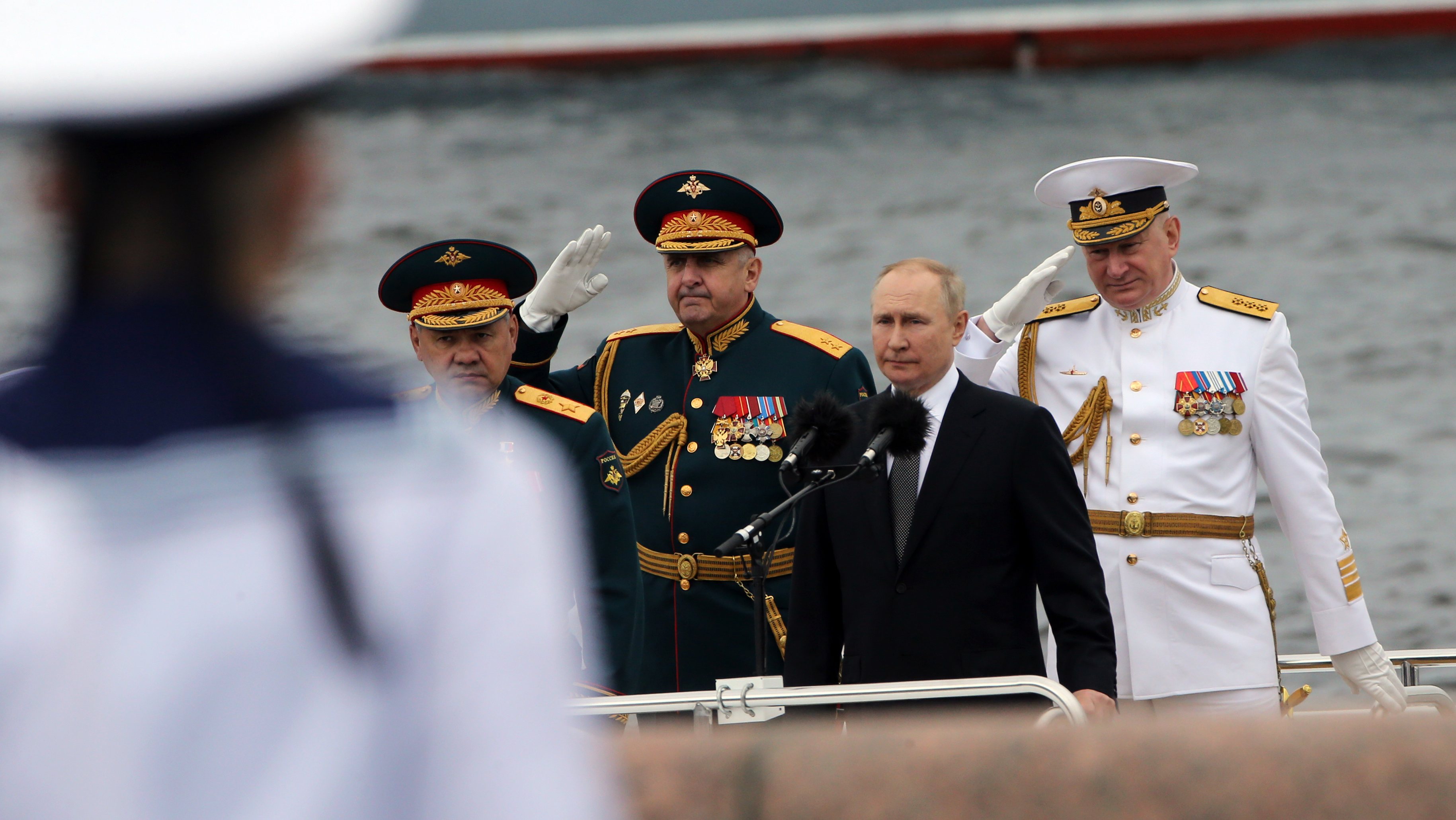 Russian President Putin Attends Navy Day Parade
