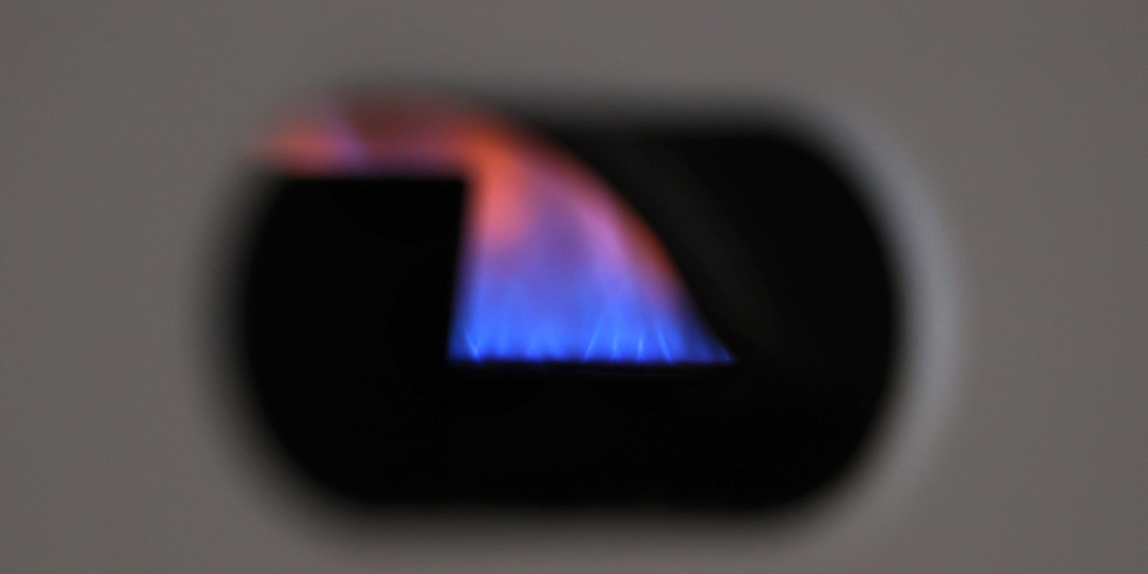 Gas flame in instantaneous water heater