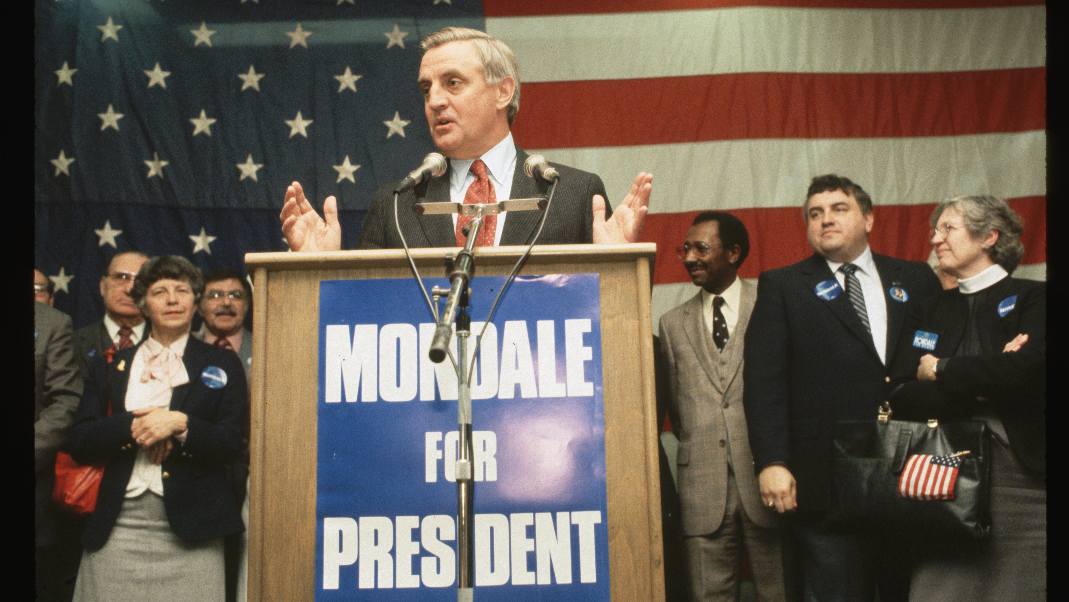 Walter Mondale Campaigning in New York