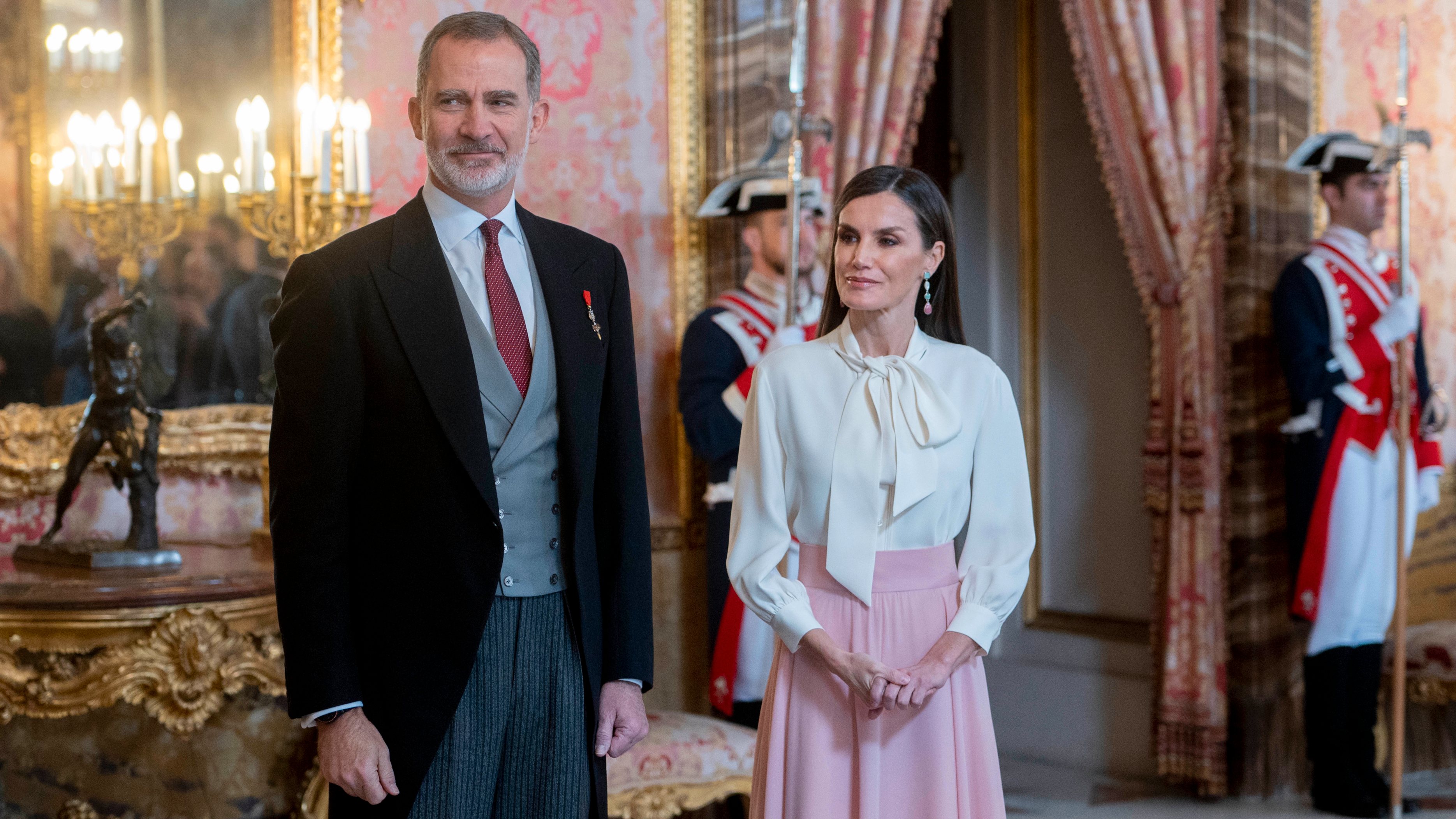 The King And Queen Of Spain Participate In The Annual Reception Of The Diplomatic Corps Accredited In Spain.