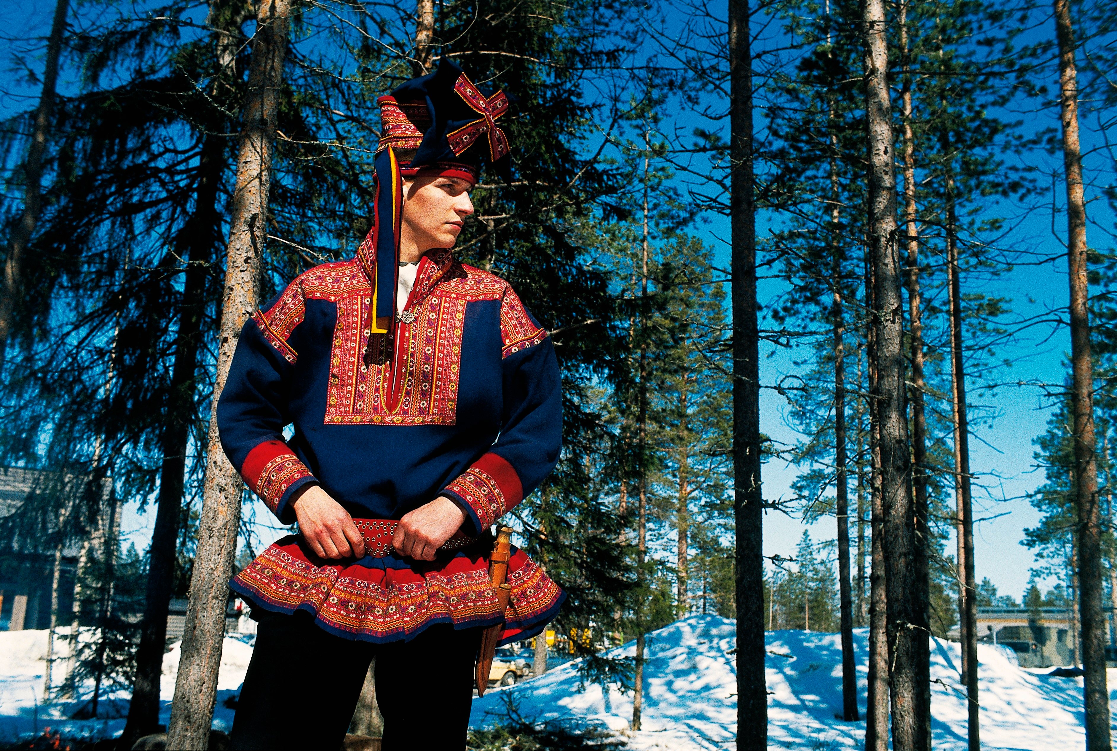 Um descendente do povo Sámi na Finlândia