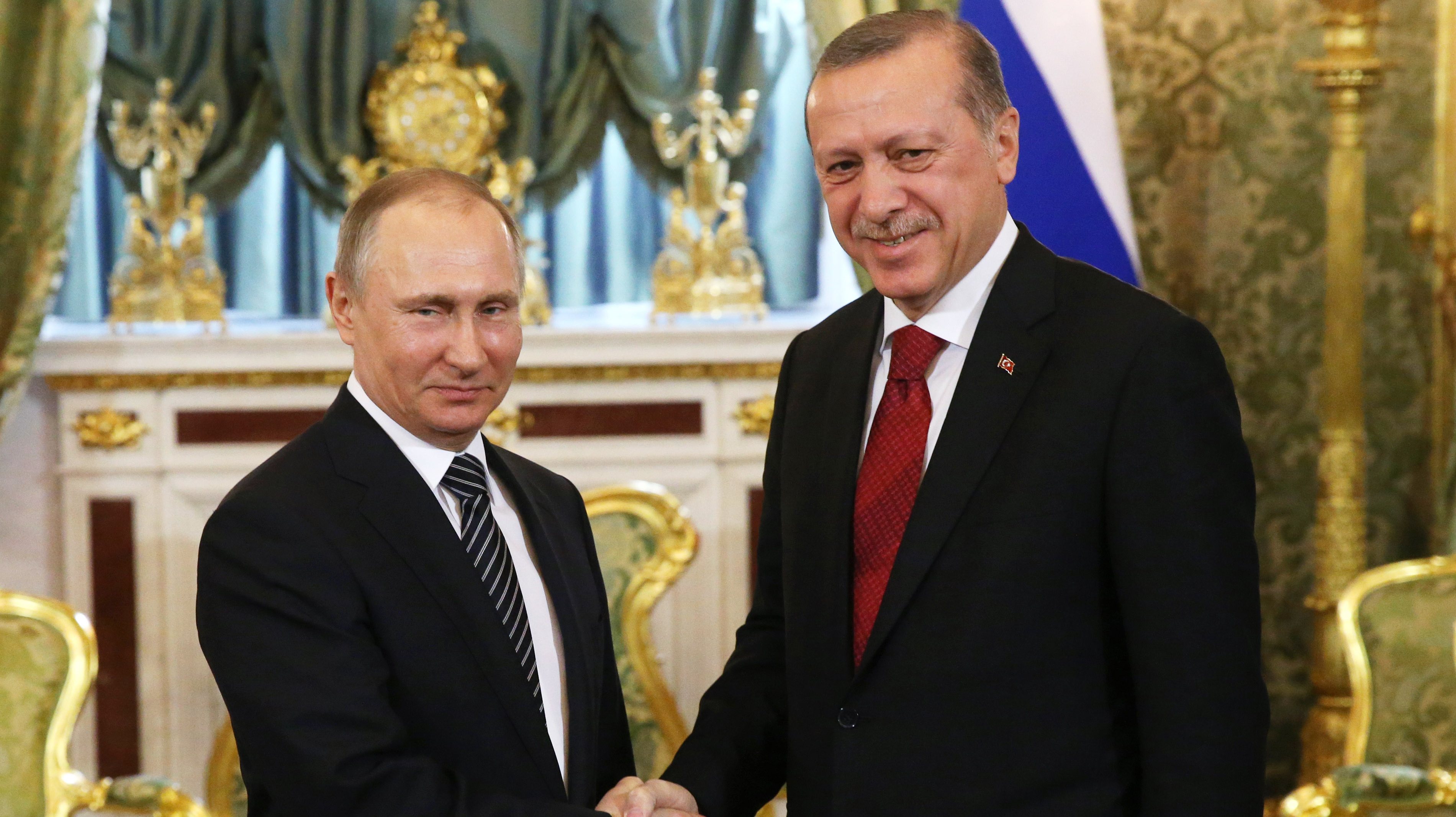 Russian President Vladimir Putin Receives Turkish President Erdogan