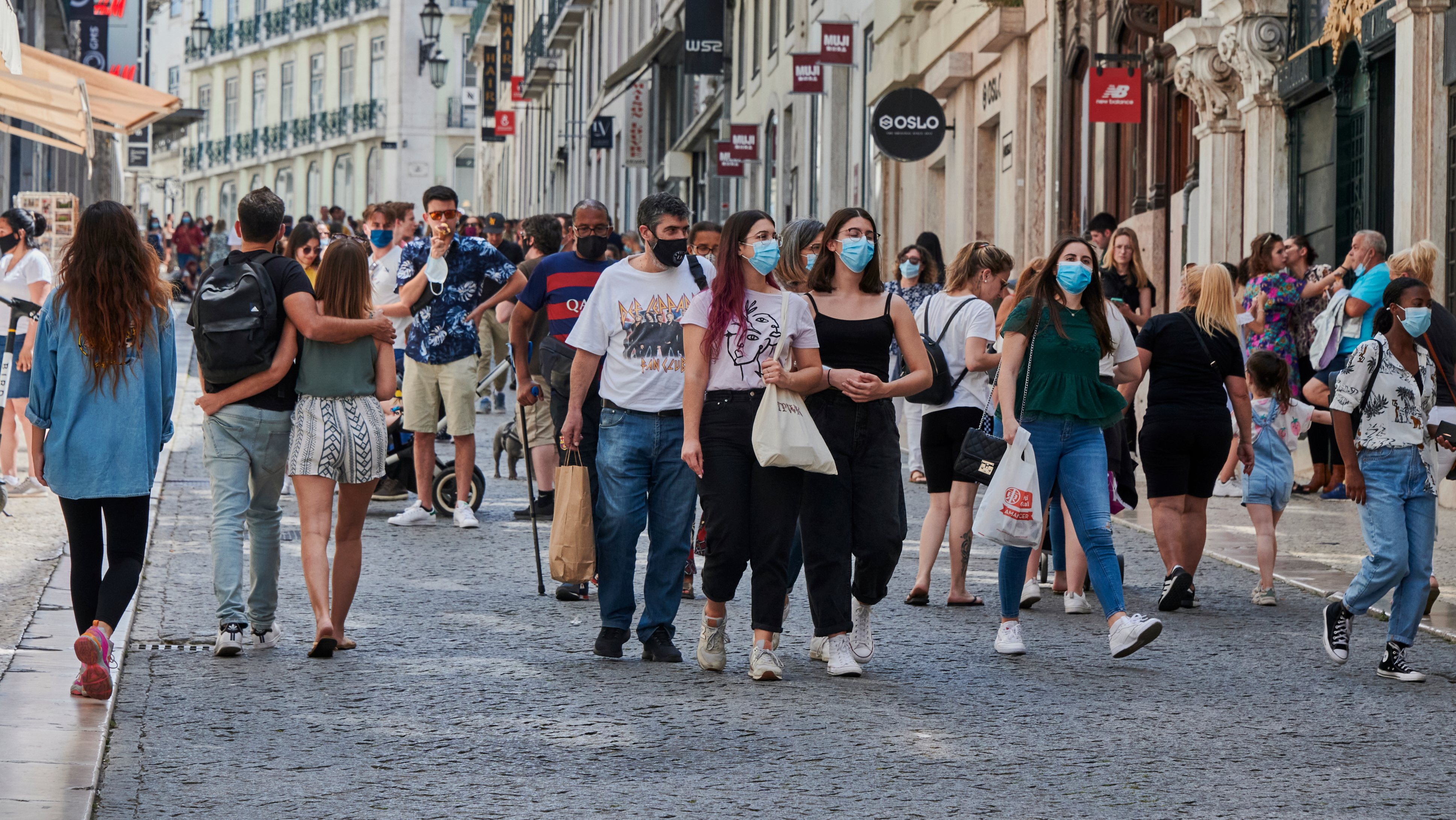 Locals And Tourists Are Back In The Streets In Portugal