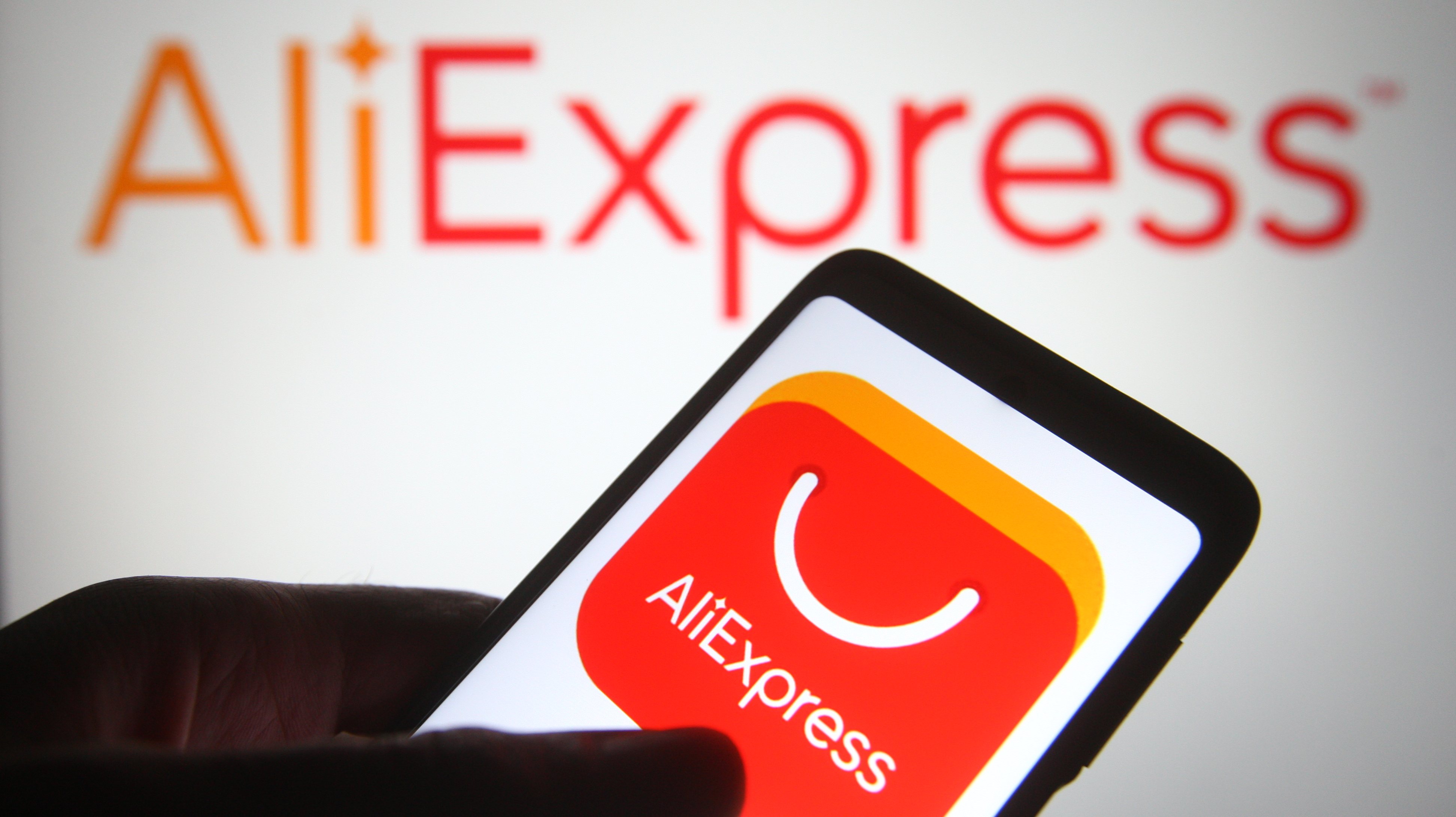 In this photo illustration, AliExpress logo of a Chinese