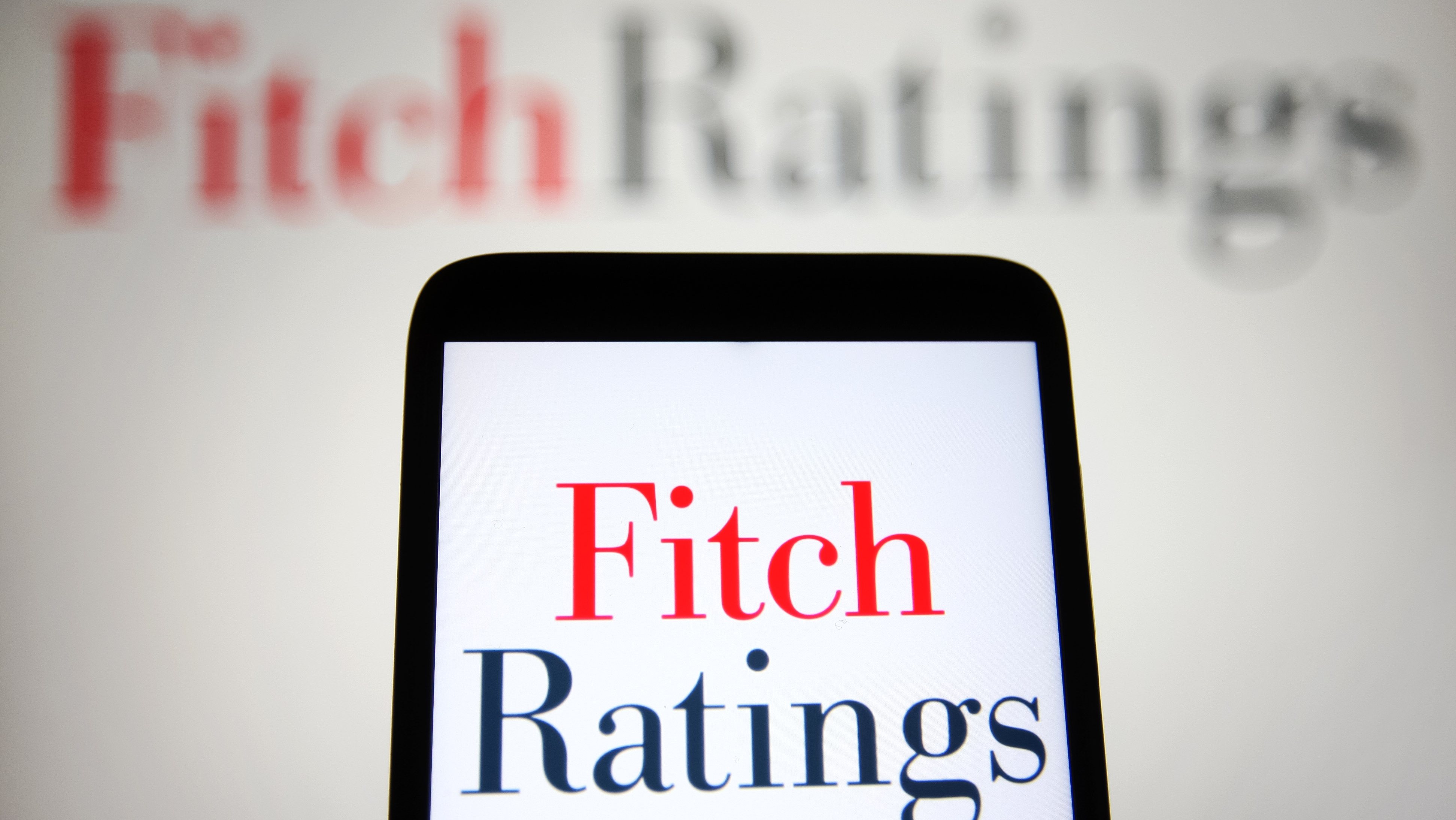 In this photo illustration, Fitch Ratings Inc. logo is seen