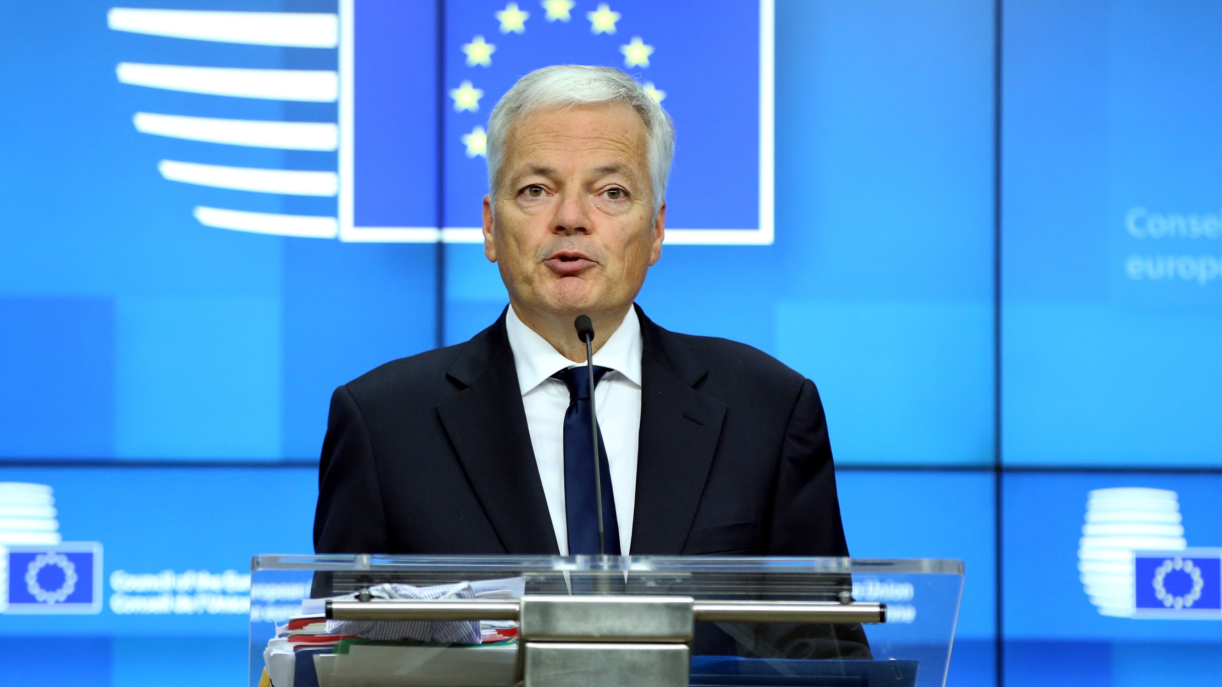 European Commissioner for Justice Didier Reynders press conference