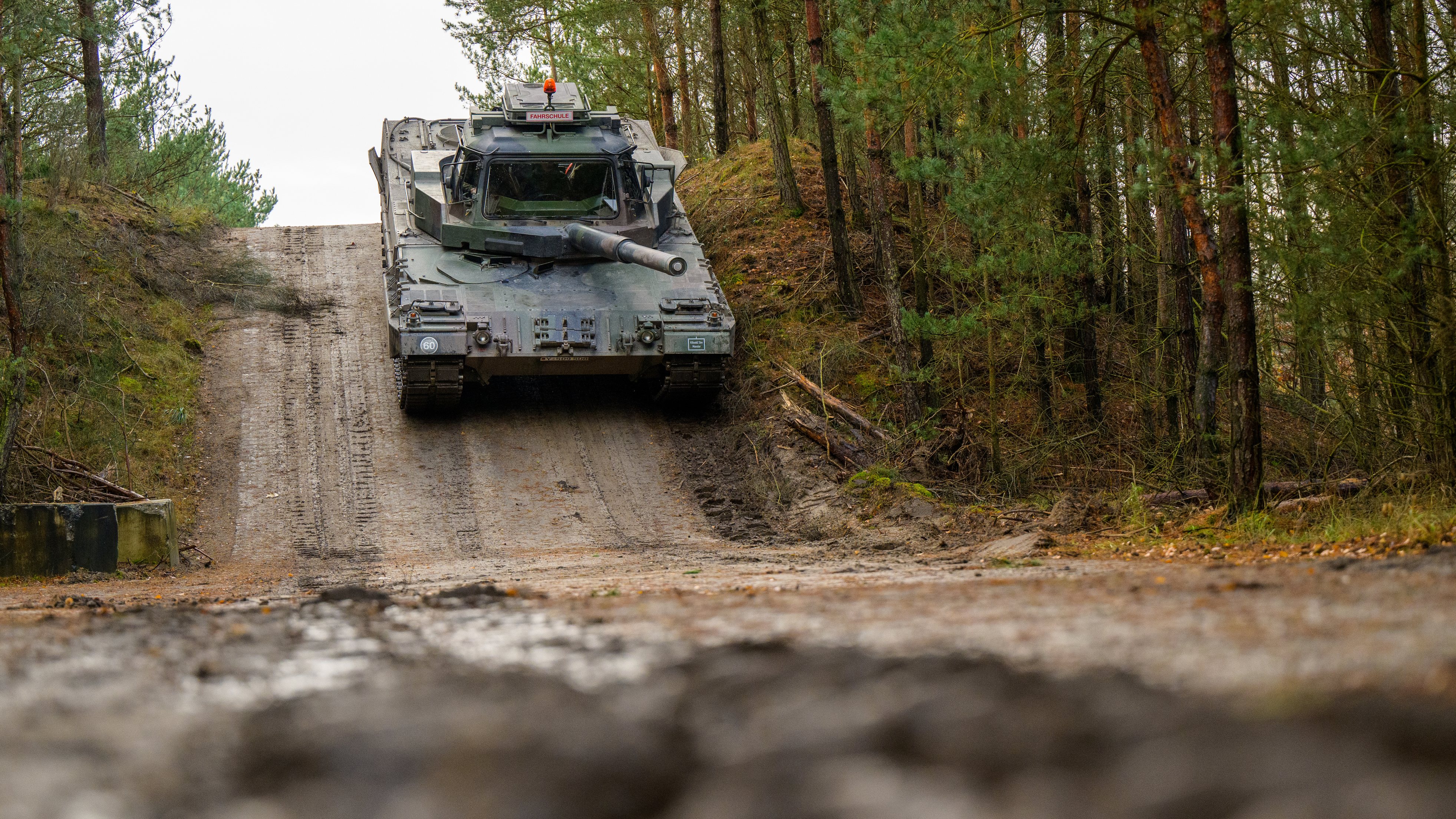 Tank driving training of Slovak servicemen and women