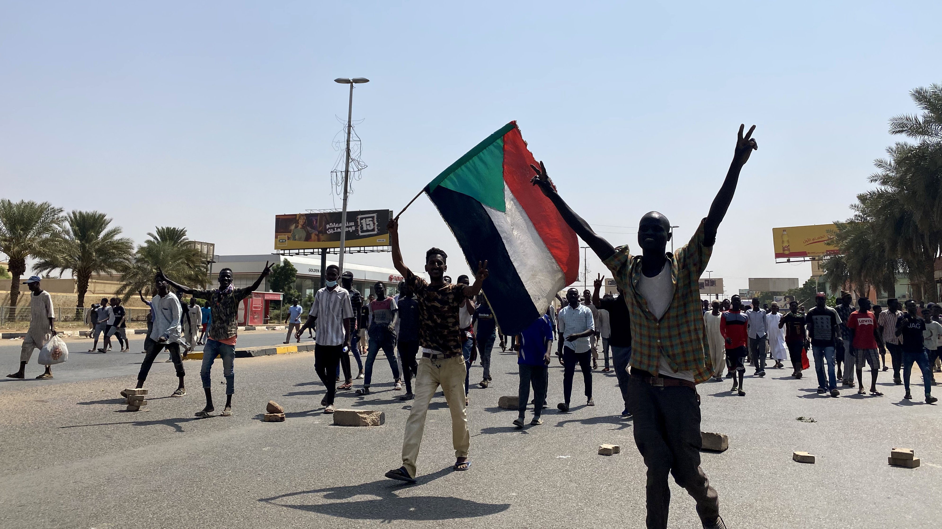 Sudanese take to the streets of capital Khartoum