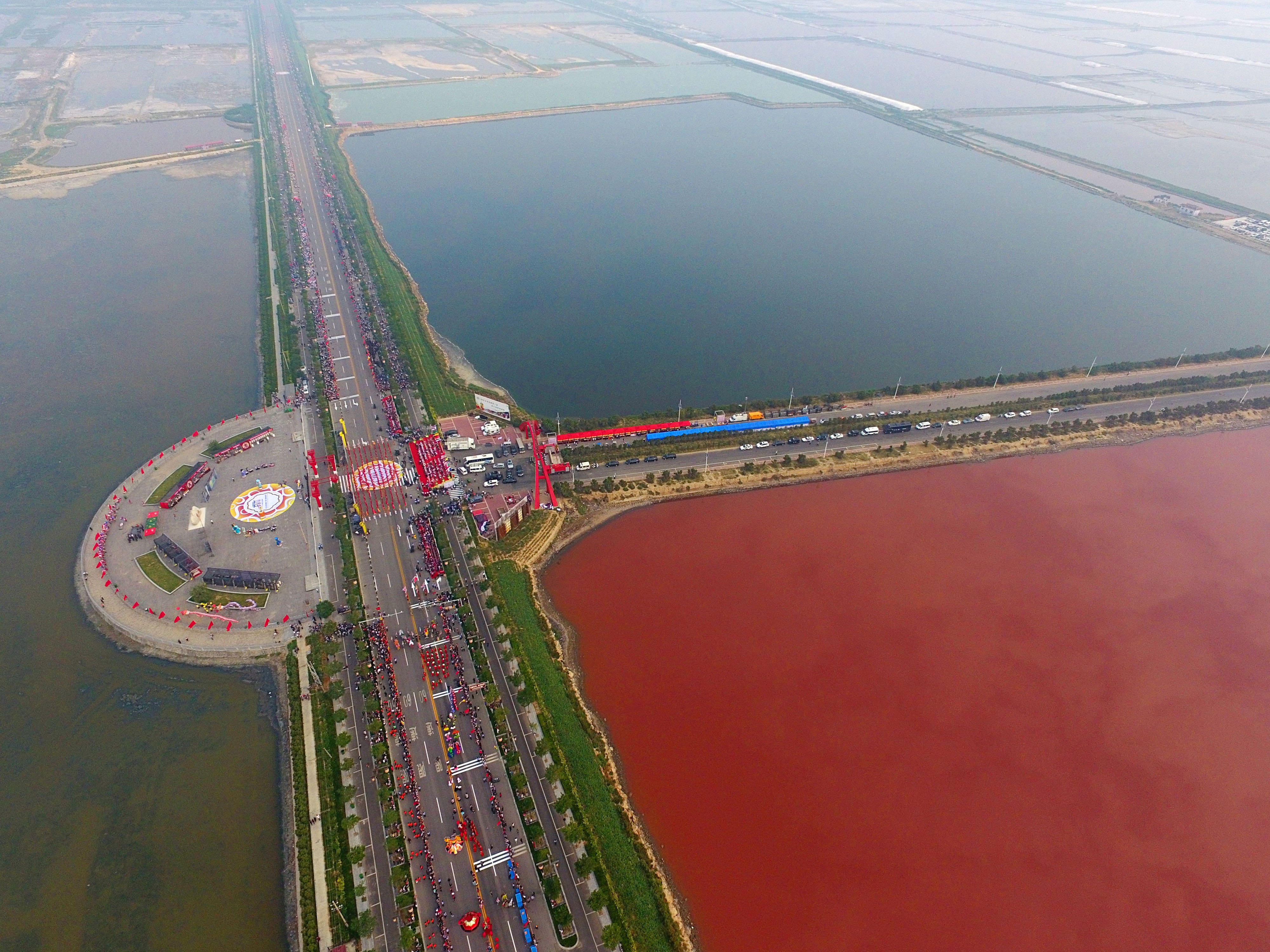 Salt Lake Has Two Colors In Yuncheng