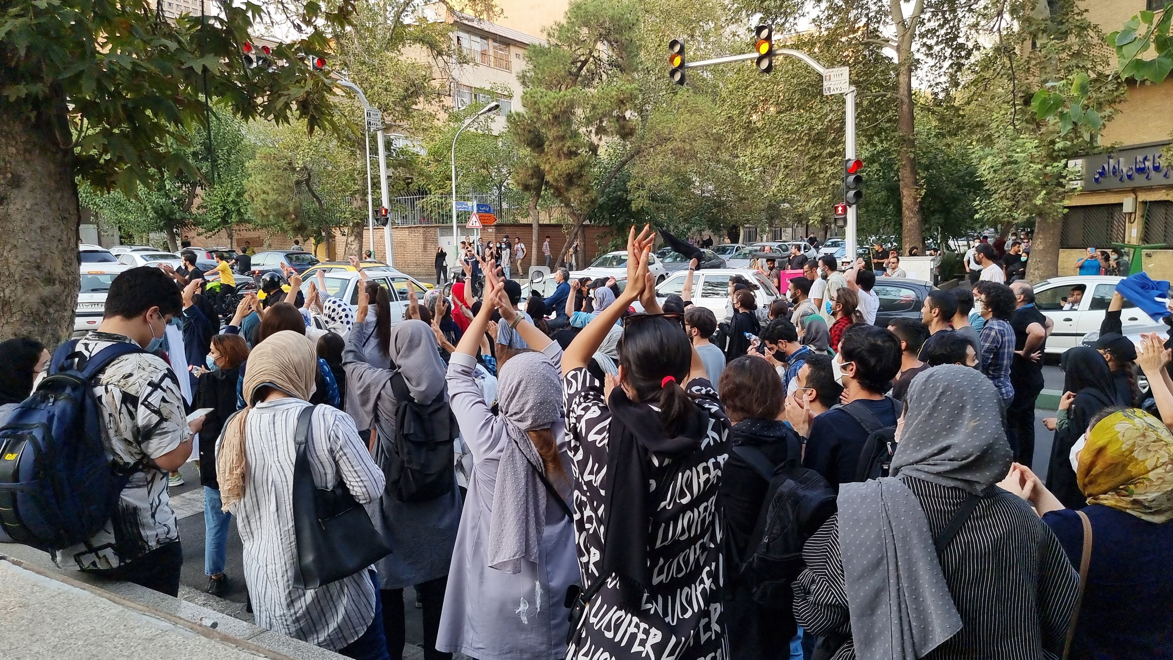 Protestors Take To Streets Of Tehran After Death Of Woman In Police Custody