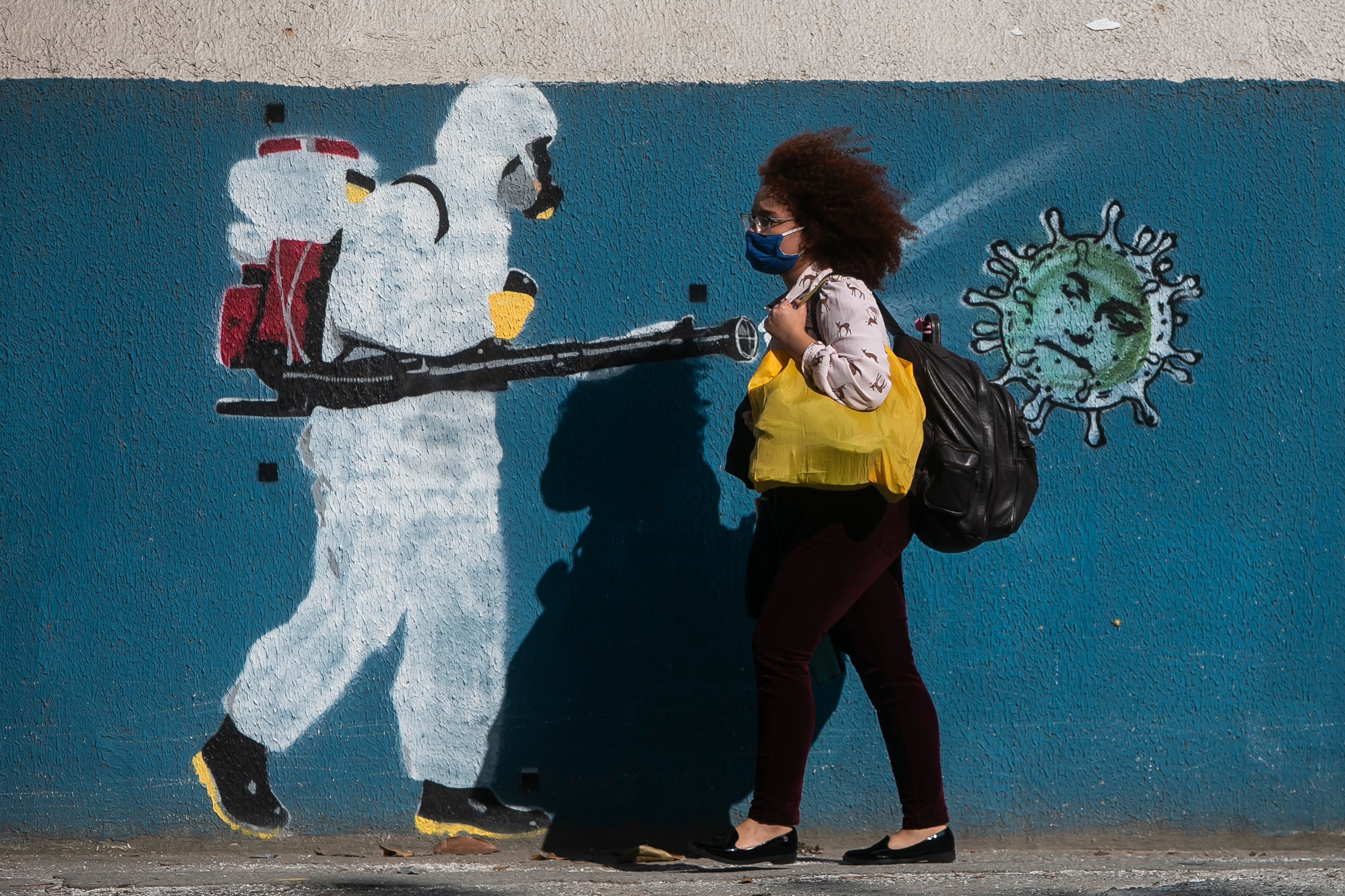 Graffiti Art Around the City of Rio de Janeiro Amidst the Coronavirus (COVID - 19) Pandemic
