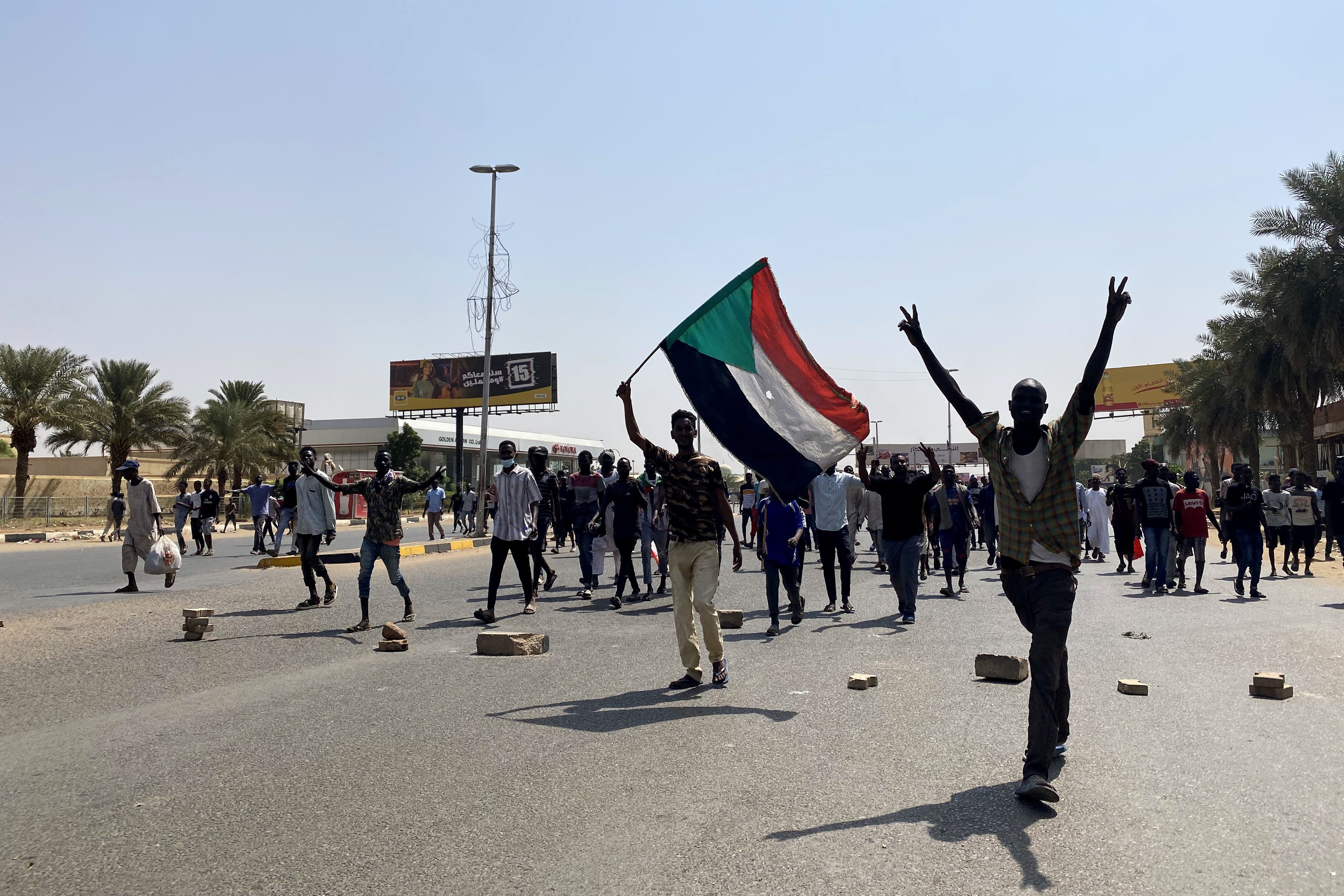 Sudanese take to the streets of capital Khartoum