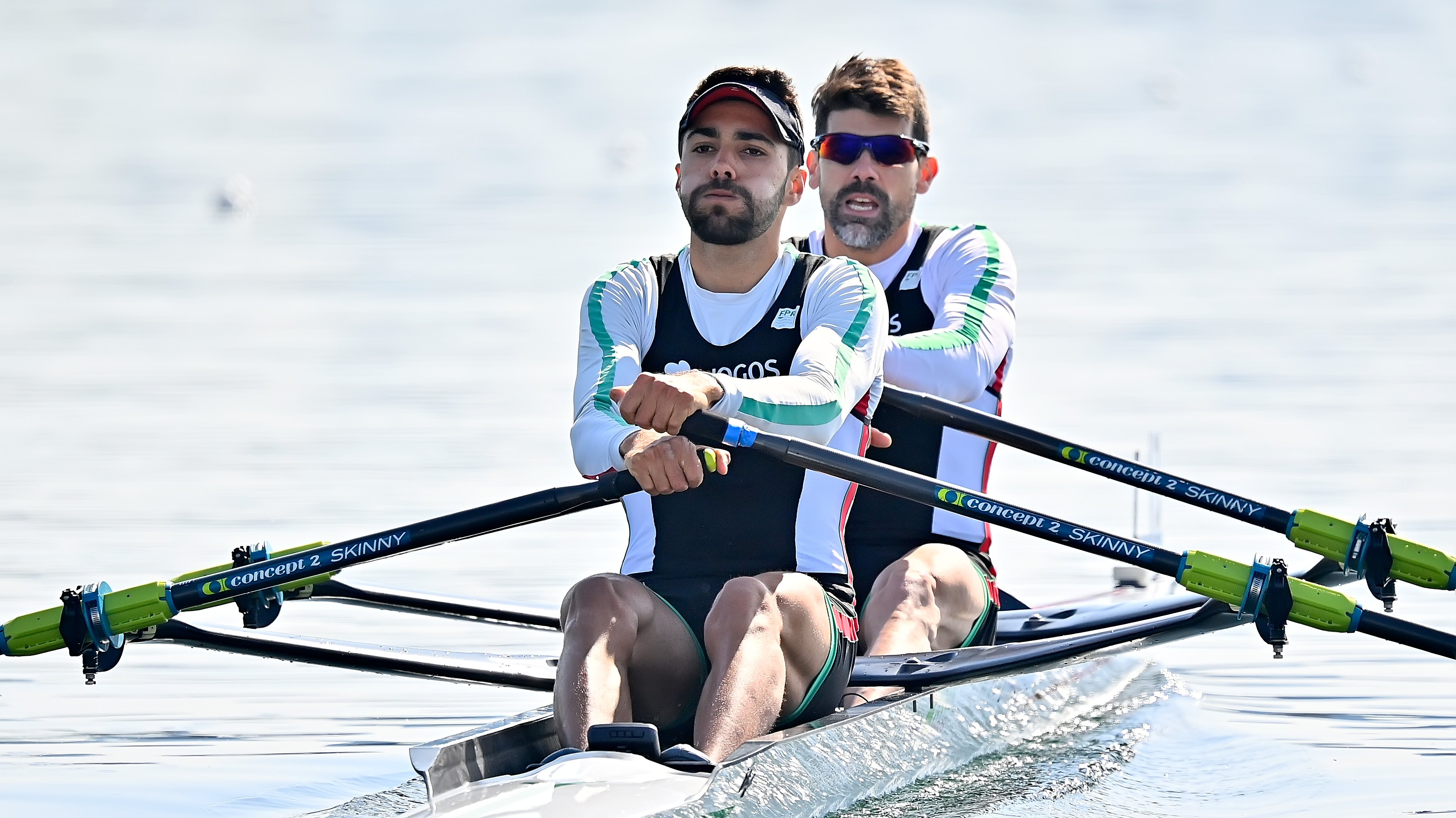 Pedro Fraga e Afonso Costa em ação durante a qualificação para os Jogos Olímpicos