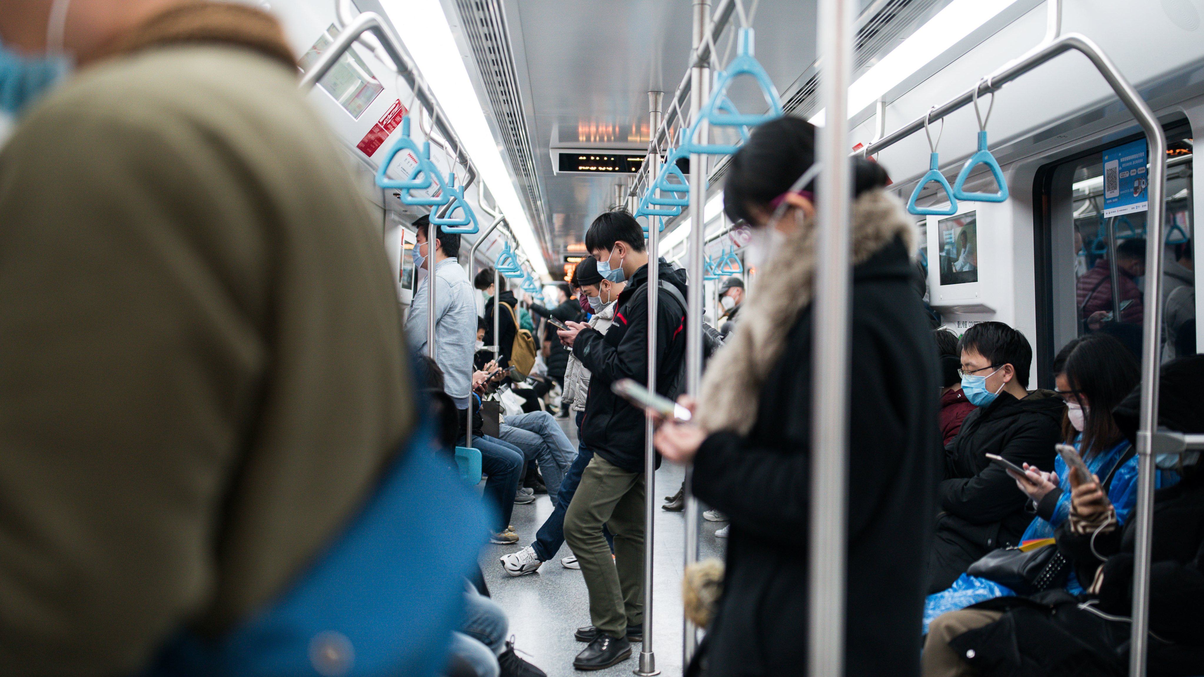 Metro de Xangai durante a pandemia de Covid-19