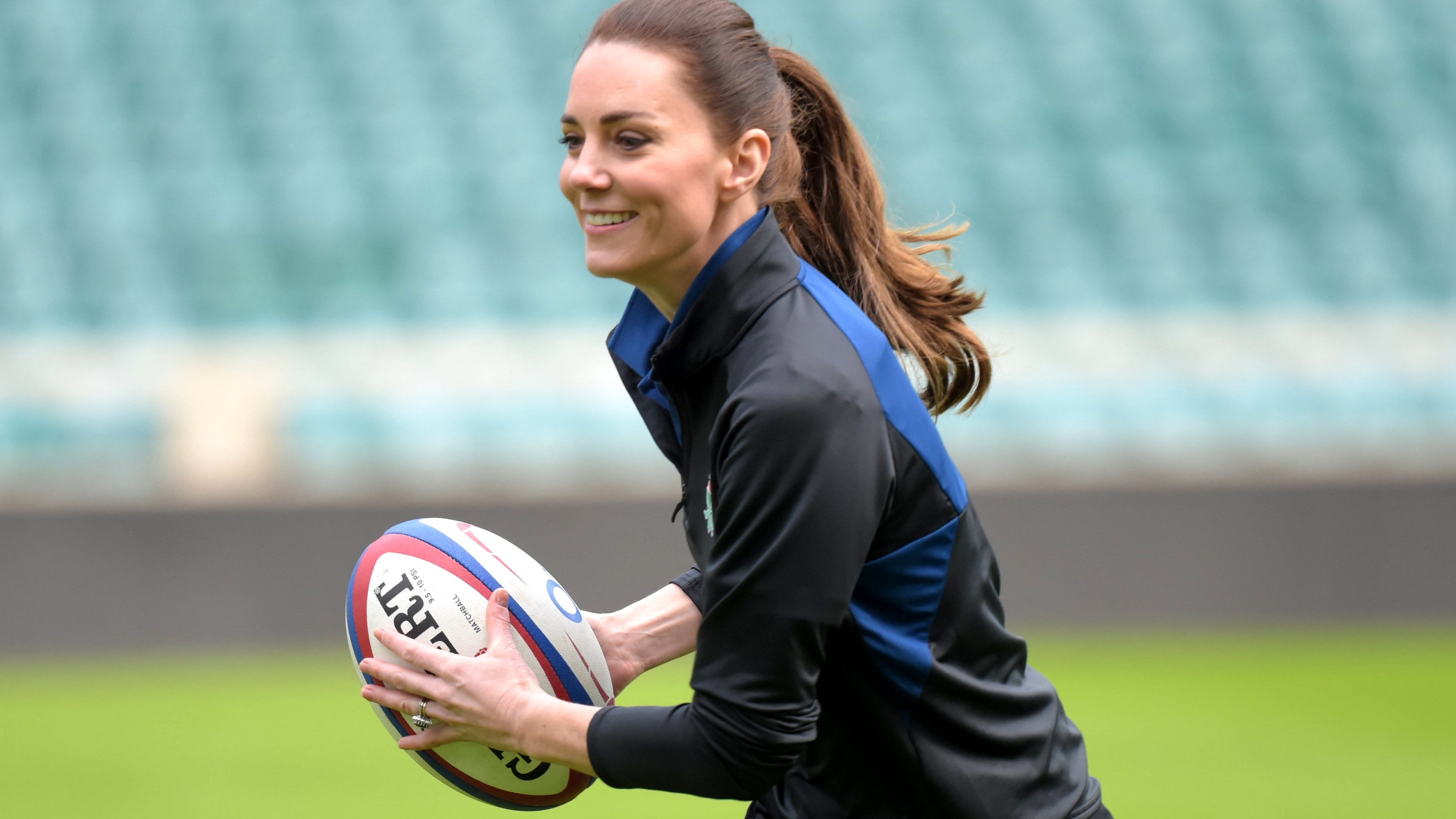 The Duchess of Cambridge Joins England Rugby Training Session