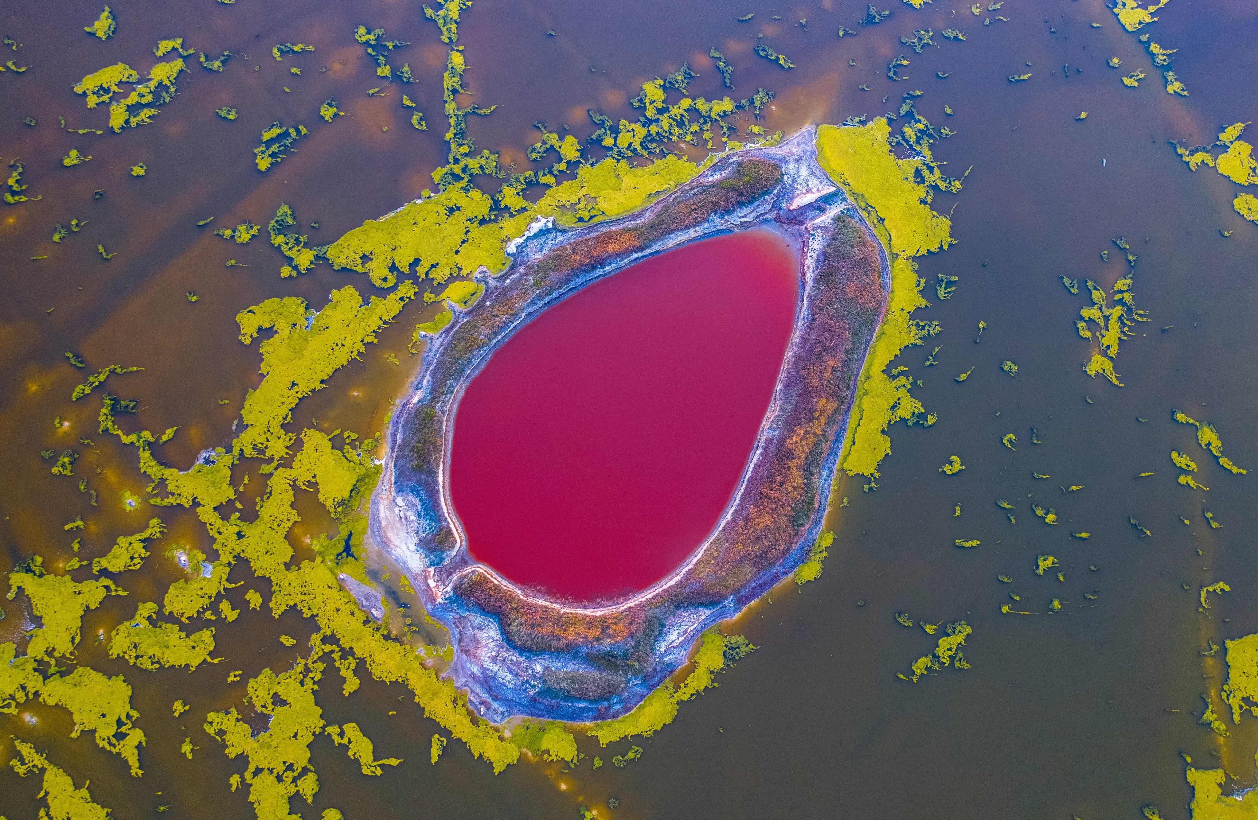 Aerial View Of Salt Lake In Yuncheng