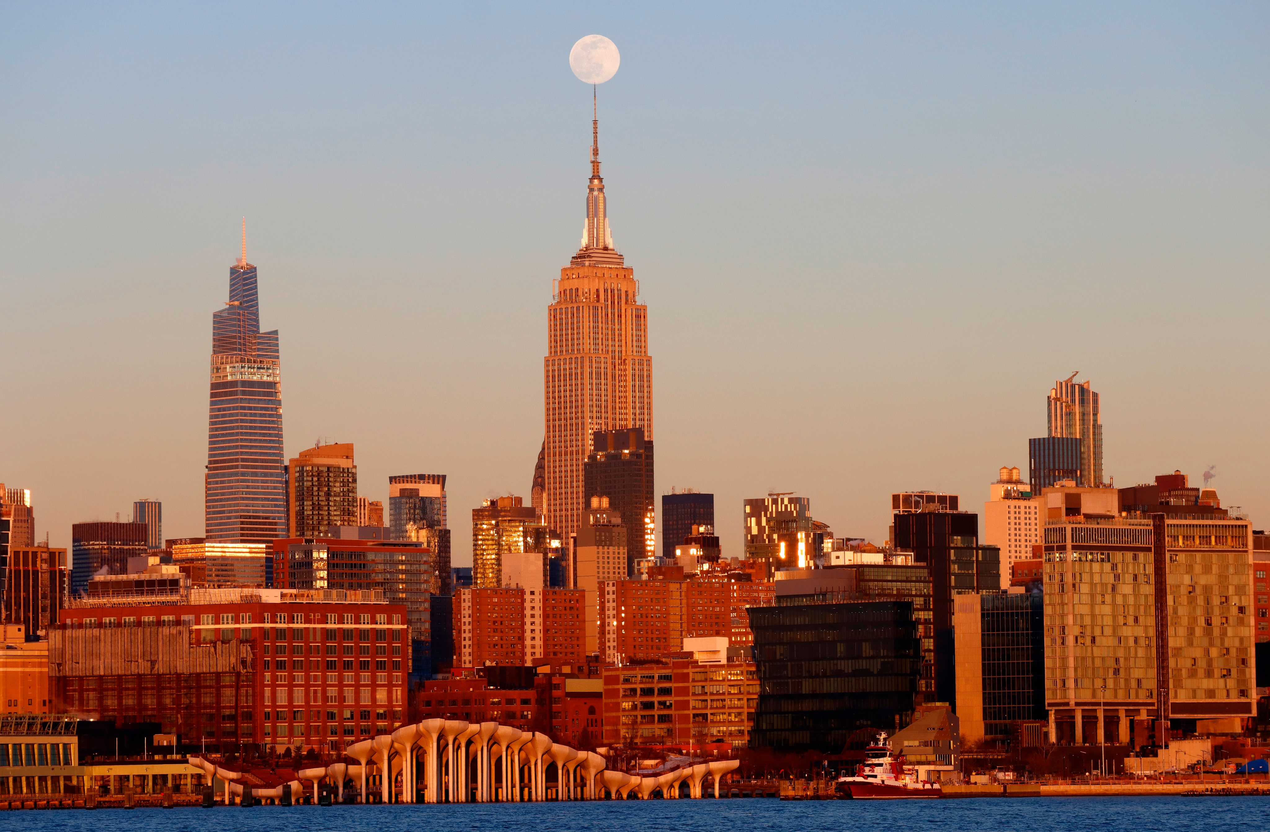 A Lua da Neve em Nova Iorque, EUA