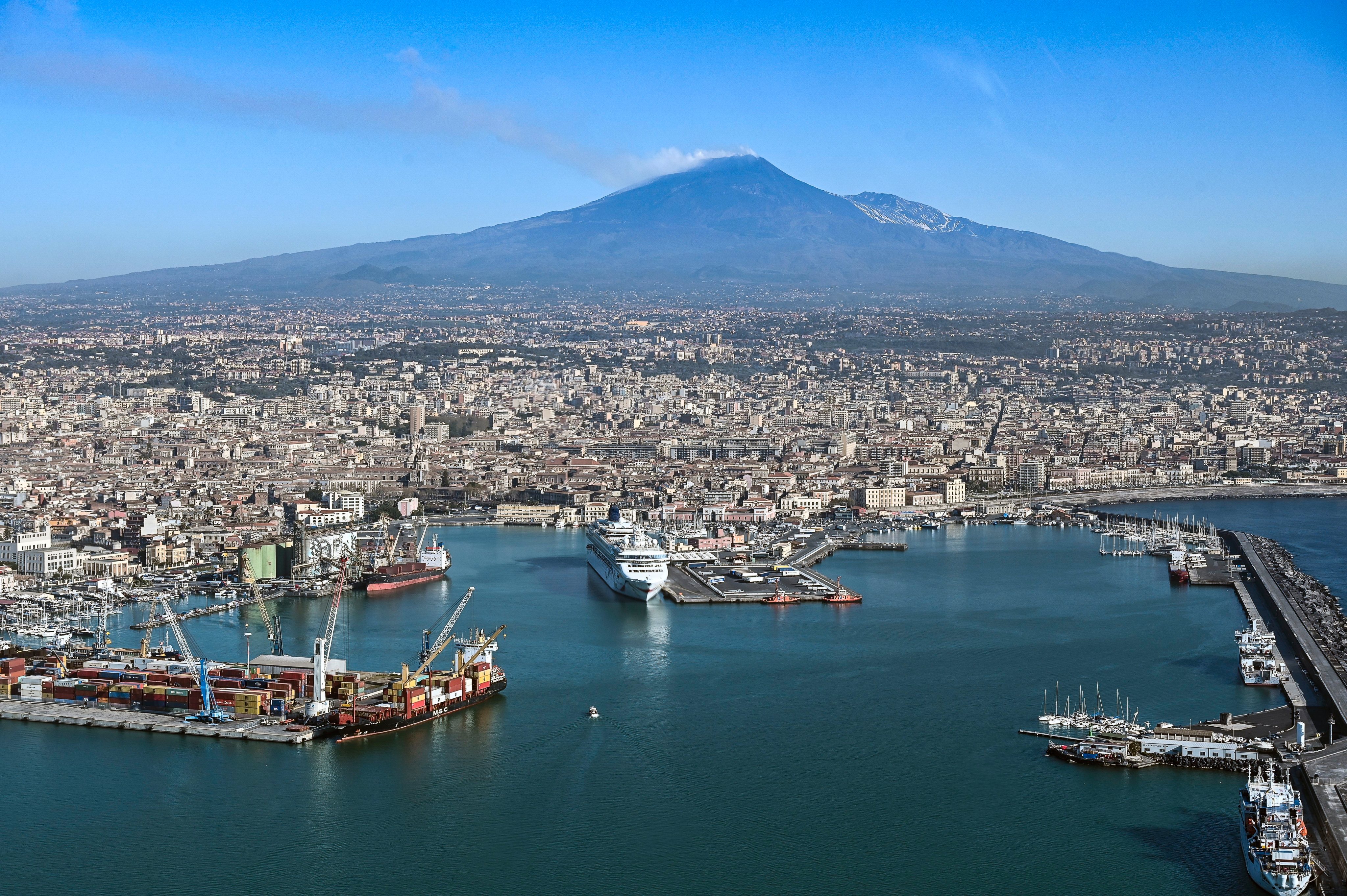 Volcanologists Watch Mount Etna From Above