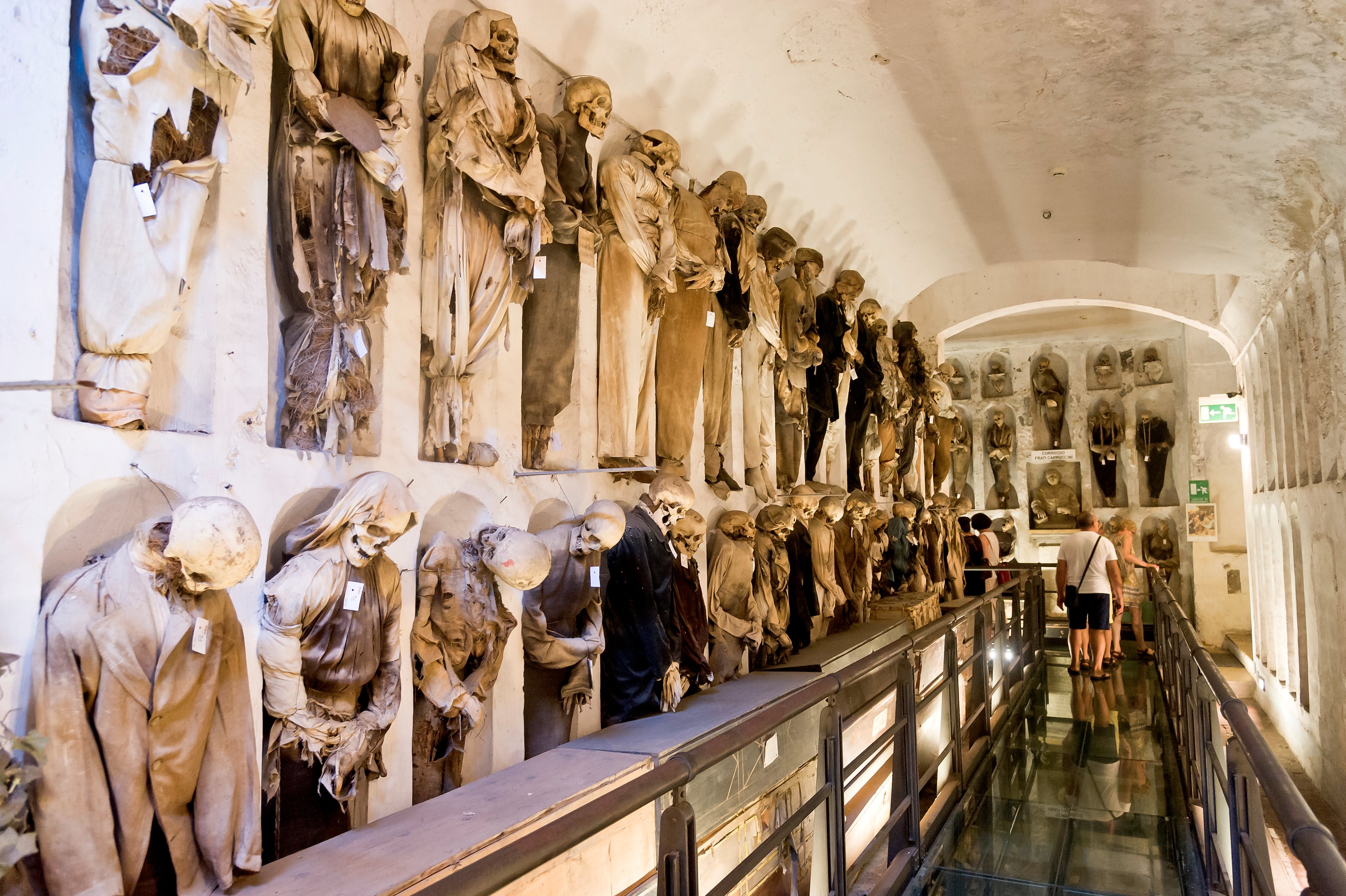 As Catacumbas dos Capuchinhos, em Palermo, Itália