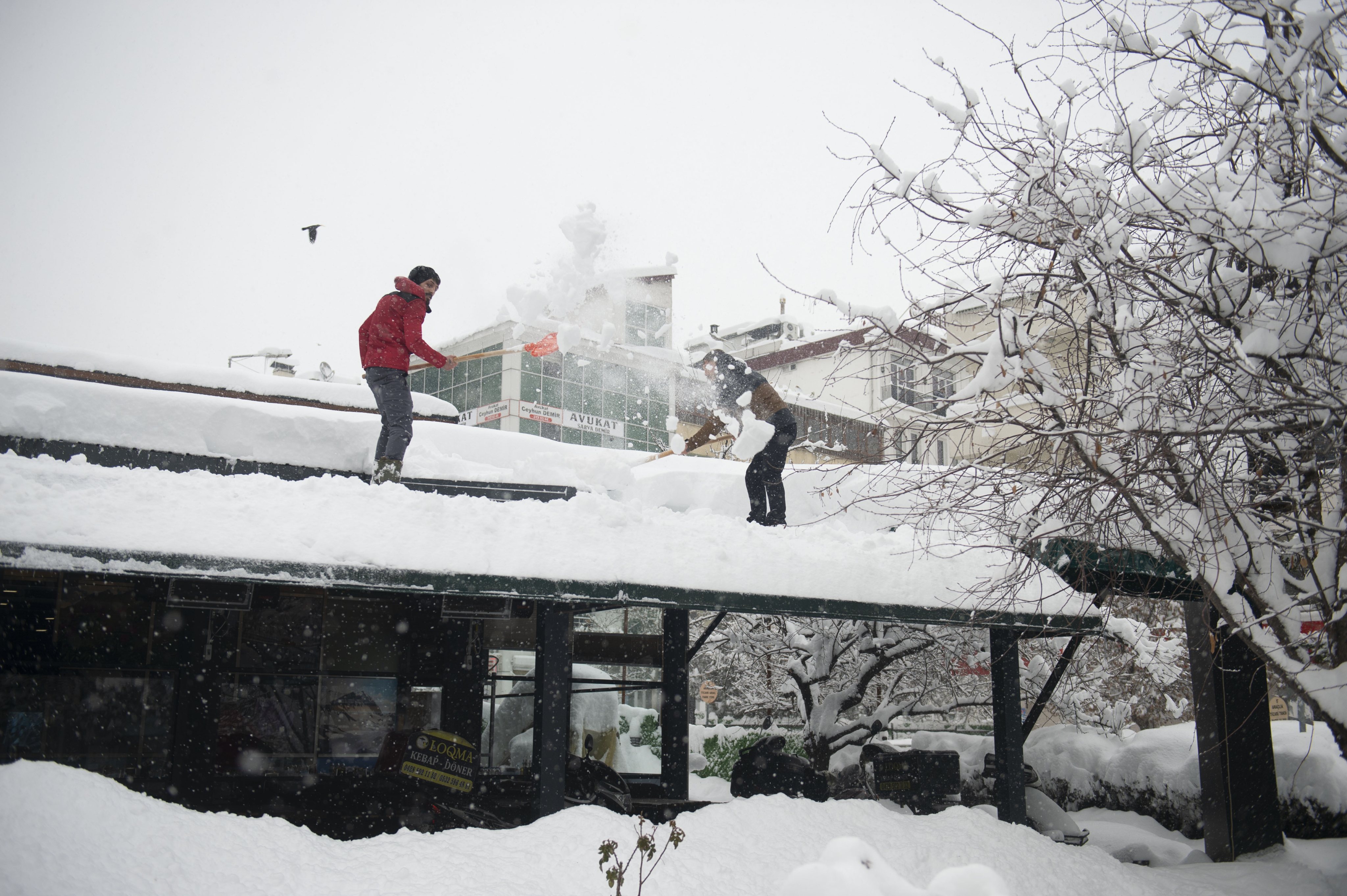 Queda de neve em Tunceli, na Turquia, no dia 19 de janeiro