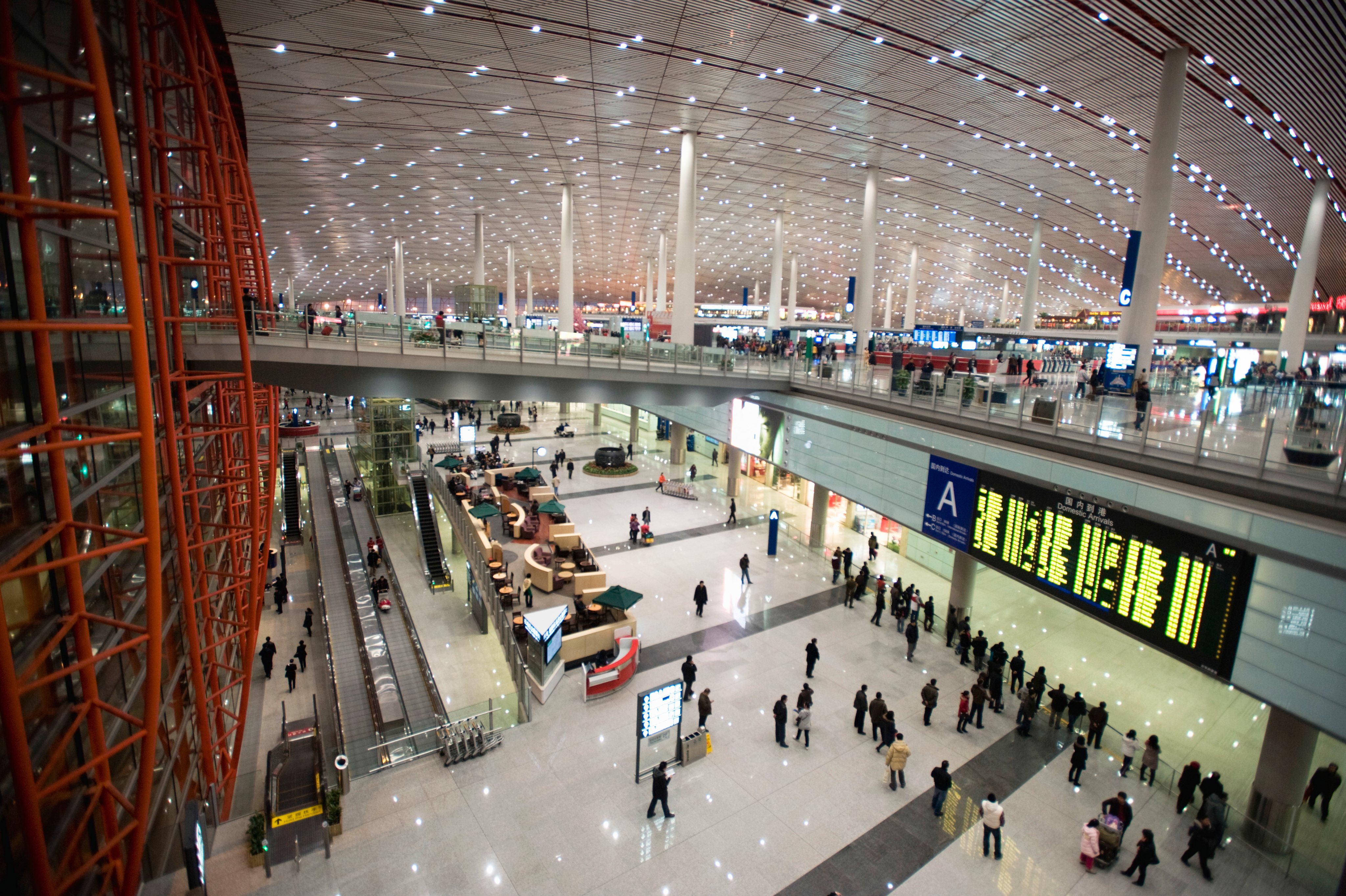 Interior of new Terminal 3 at Beijing International Airport 2009