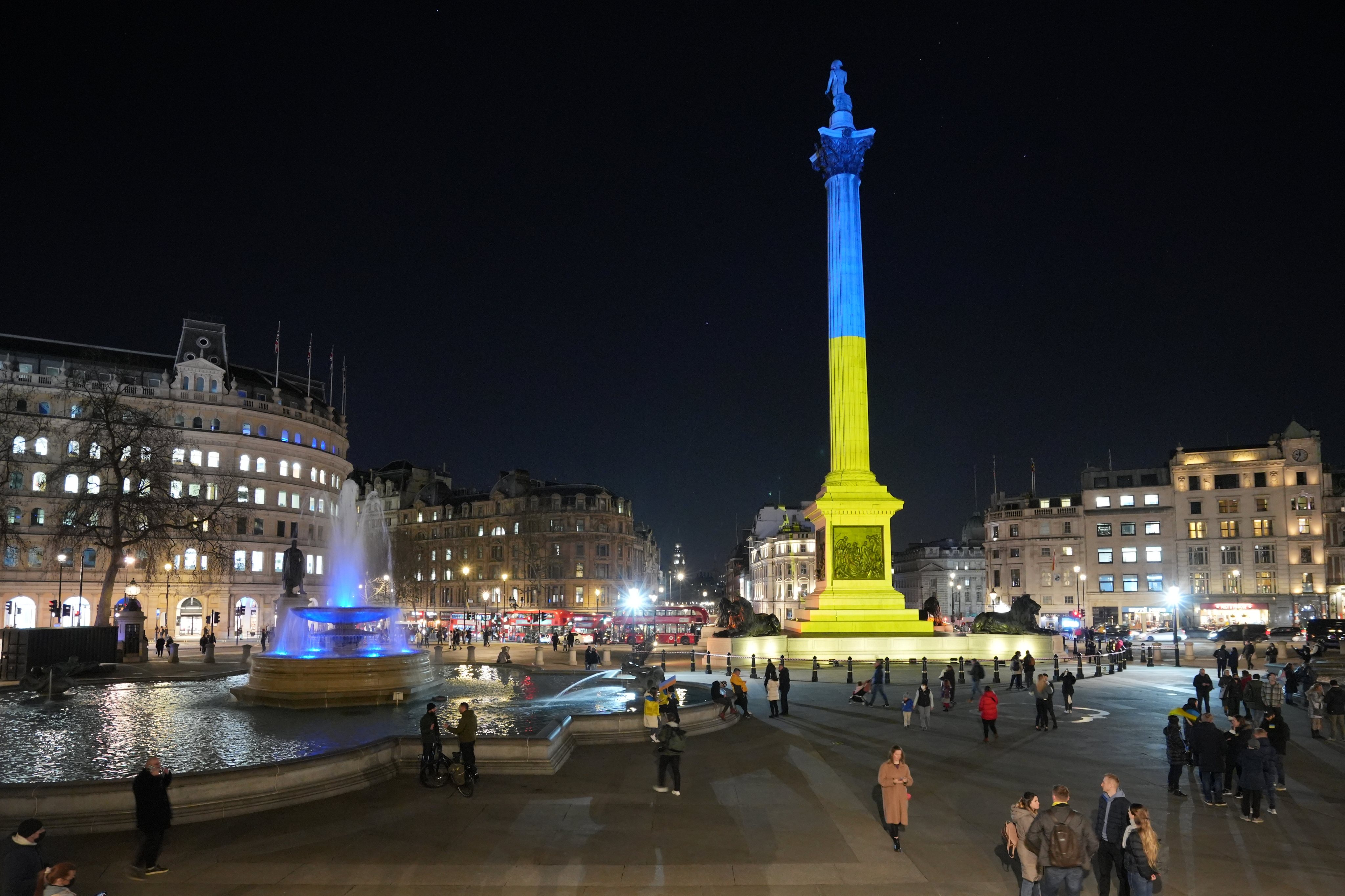 Trafalgar Square, em Londres, Reino Unido