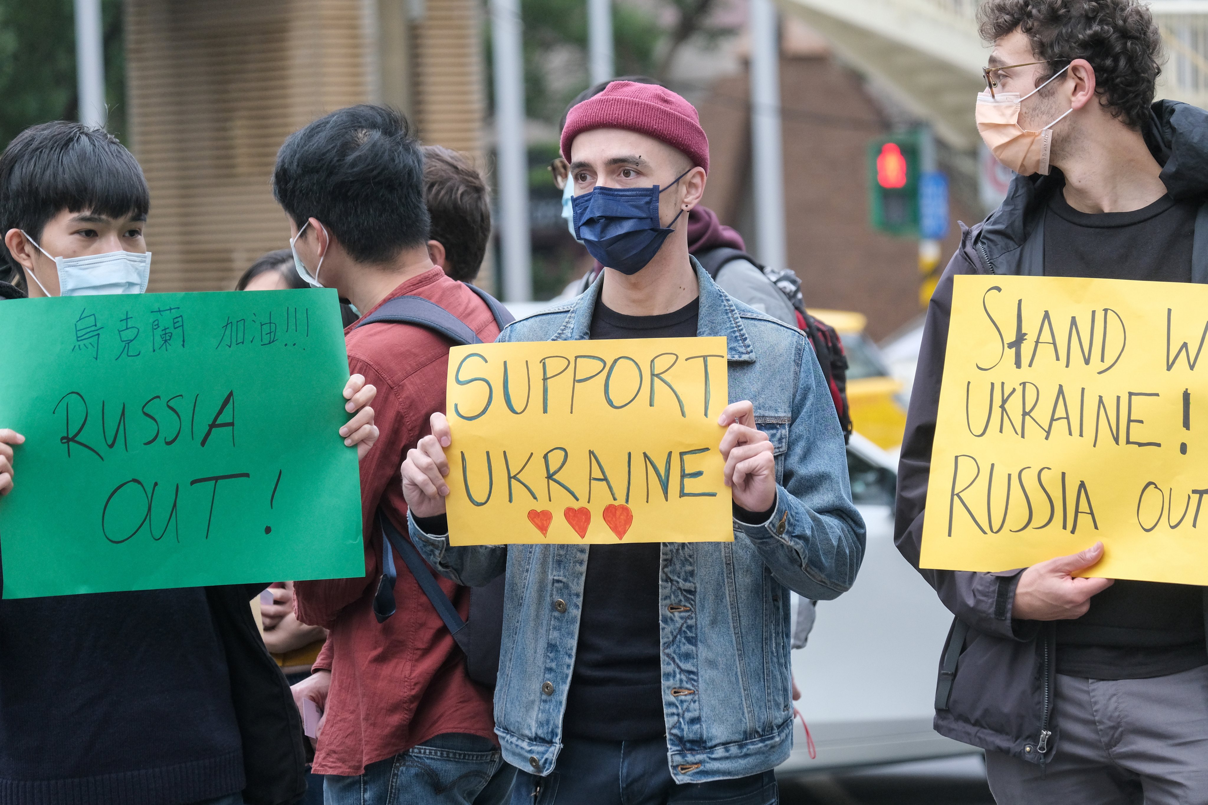 Protestos contra a invasão da Ucrânia em Taipei, Taiwan