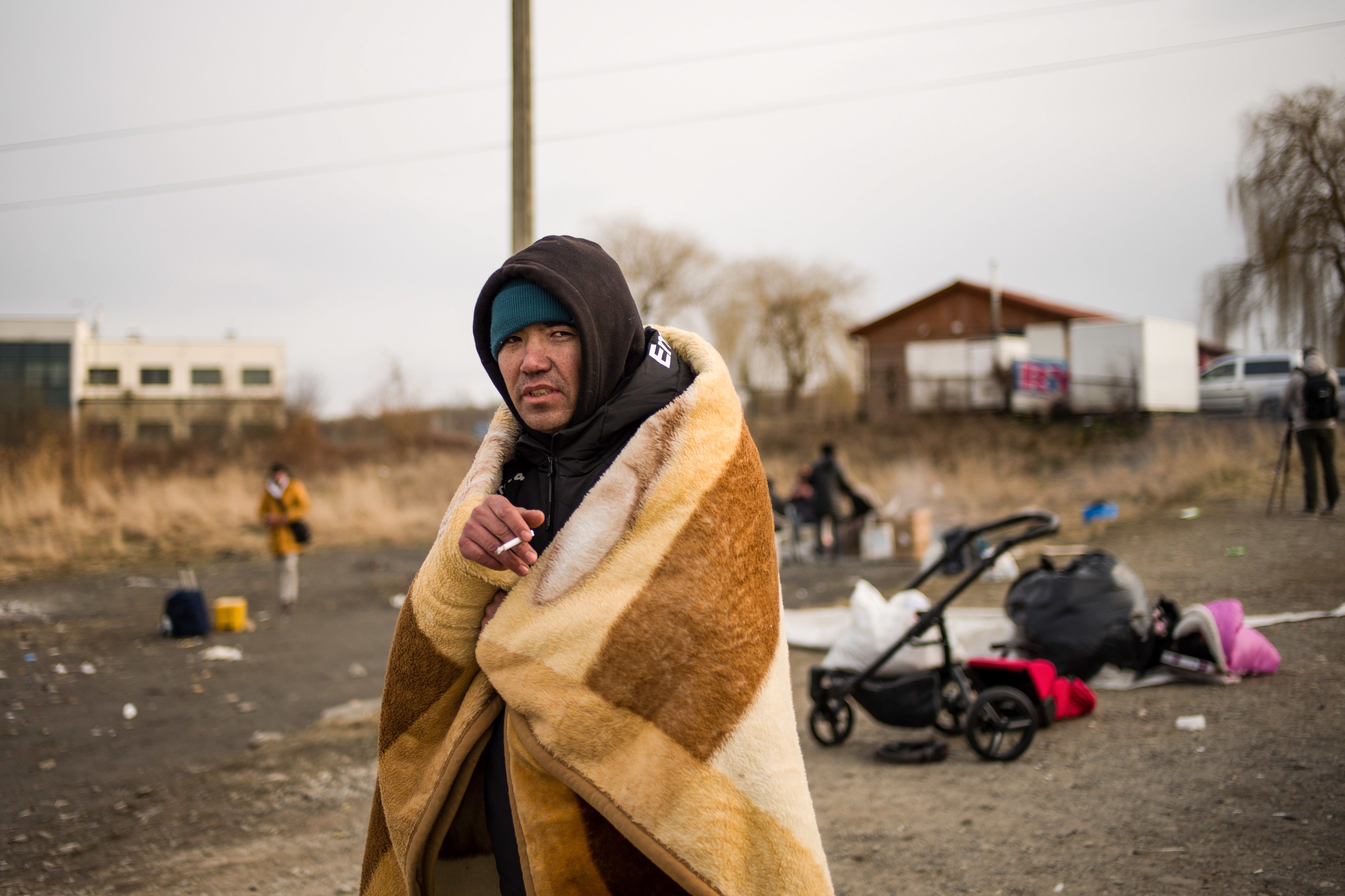 Refugiado na fronteira da Ucrânia com a Polónia