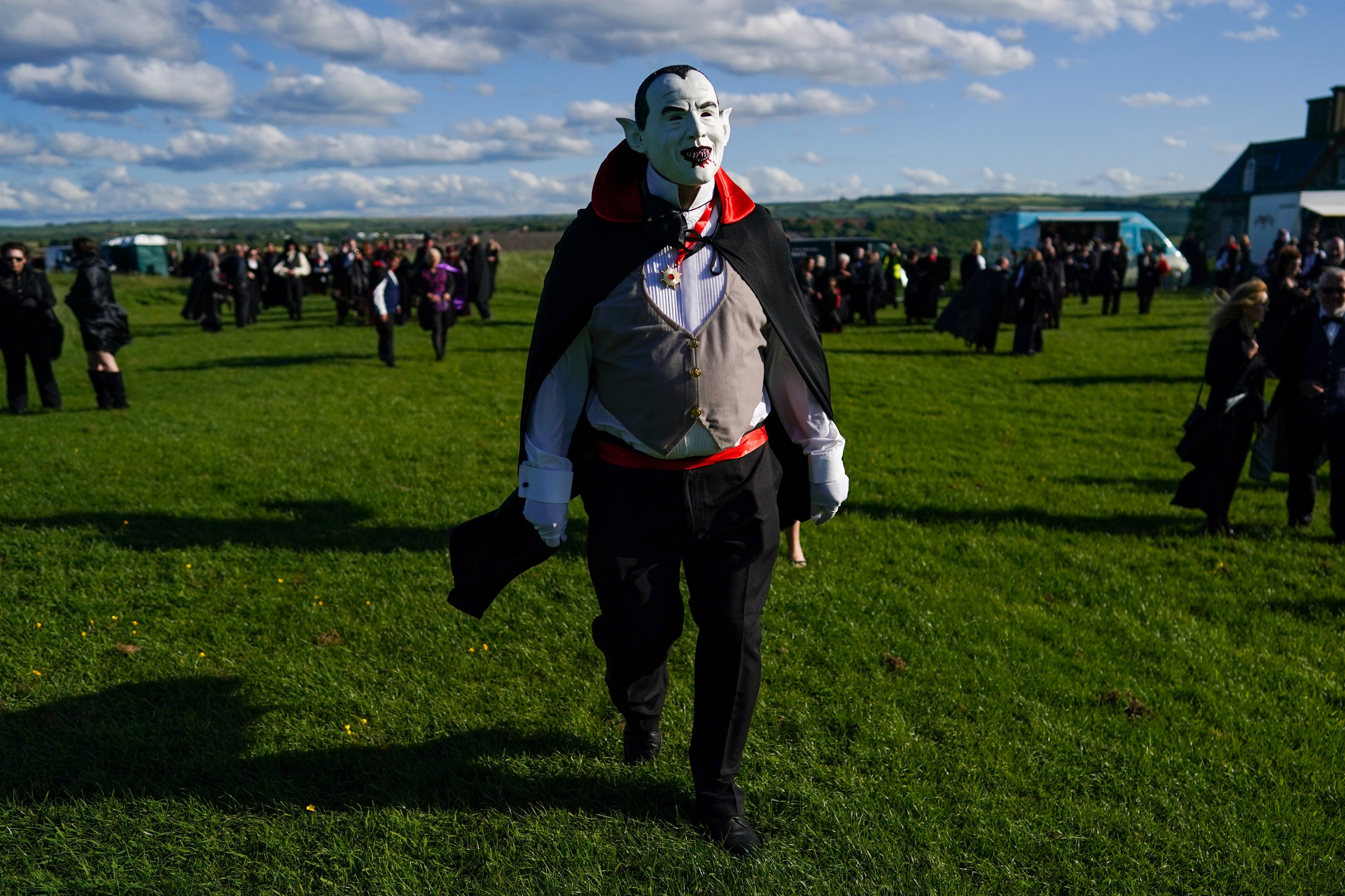 People Dressed As Vampires Attend A Guinness World Record Attempt At Whitby Abbey