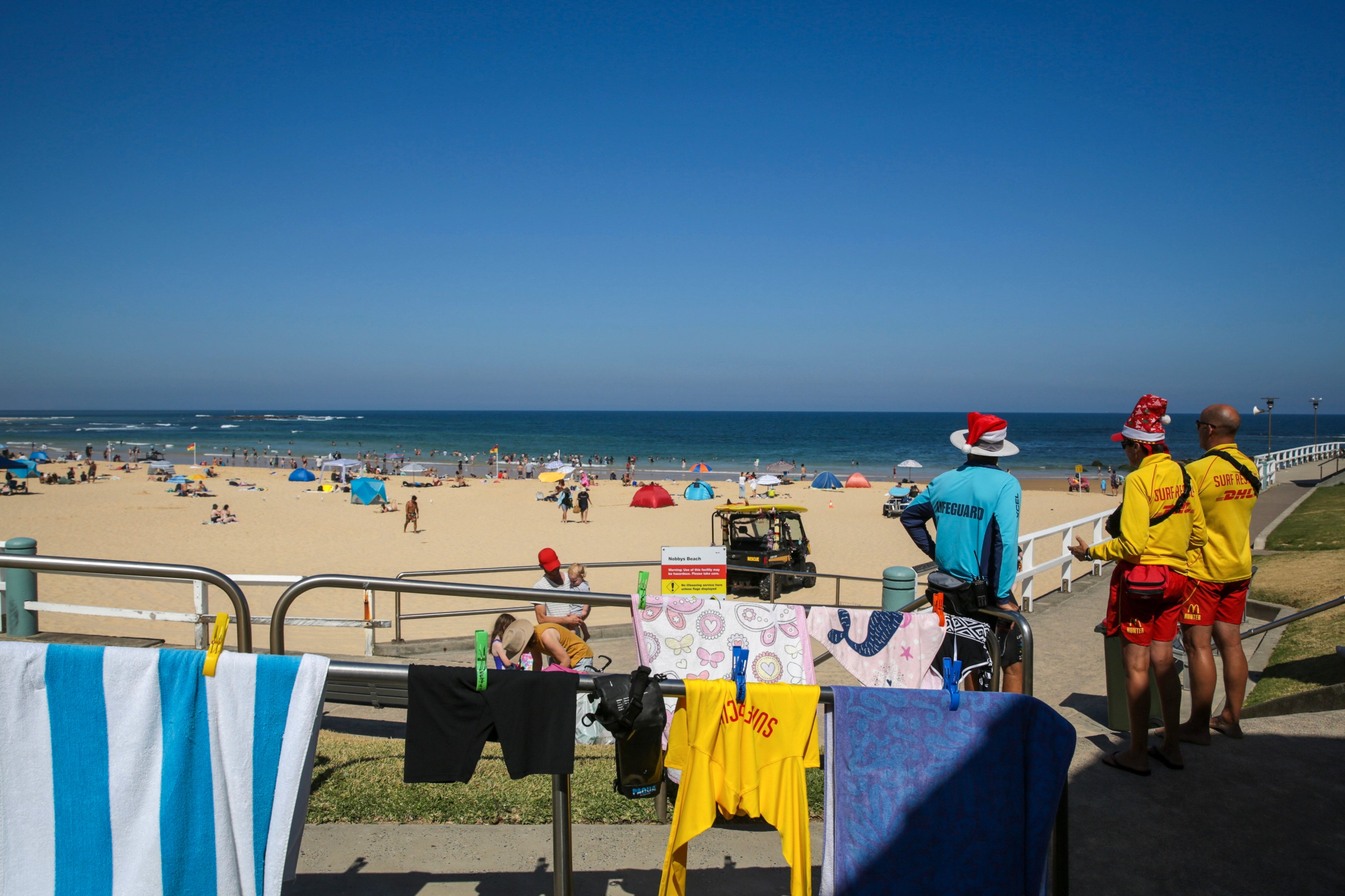 Australians Flock To The Sea On Christmas Day