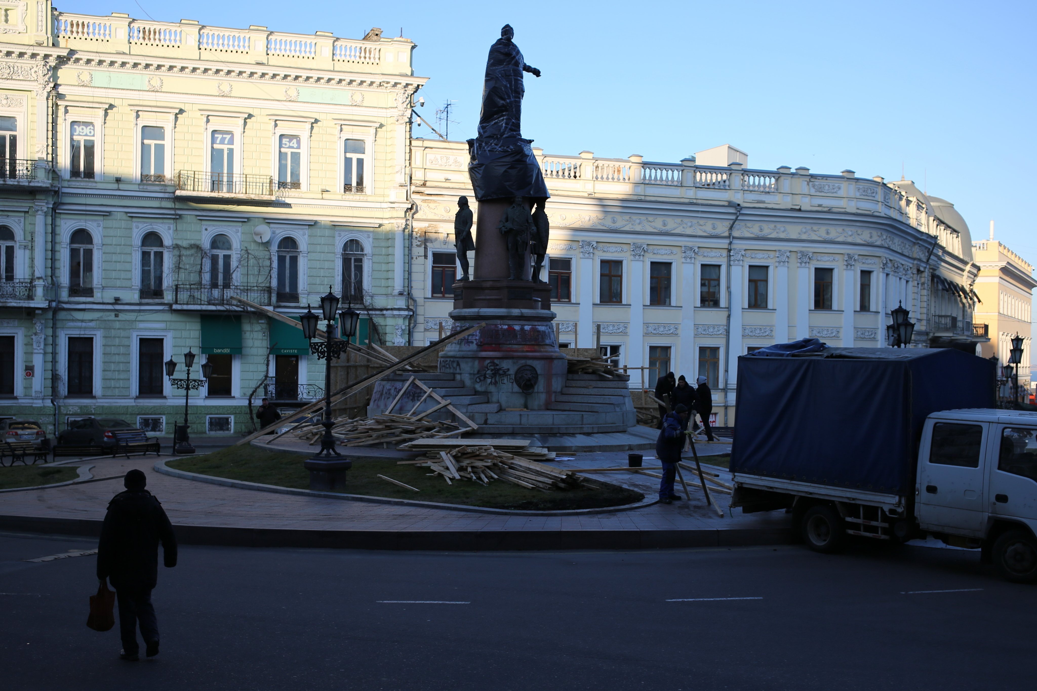 Dismantling Of The Monument To Catherine II In Odesa
