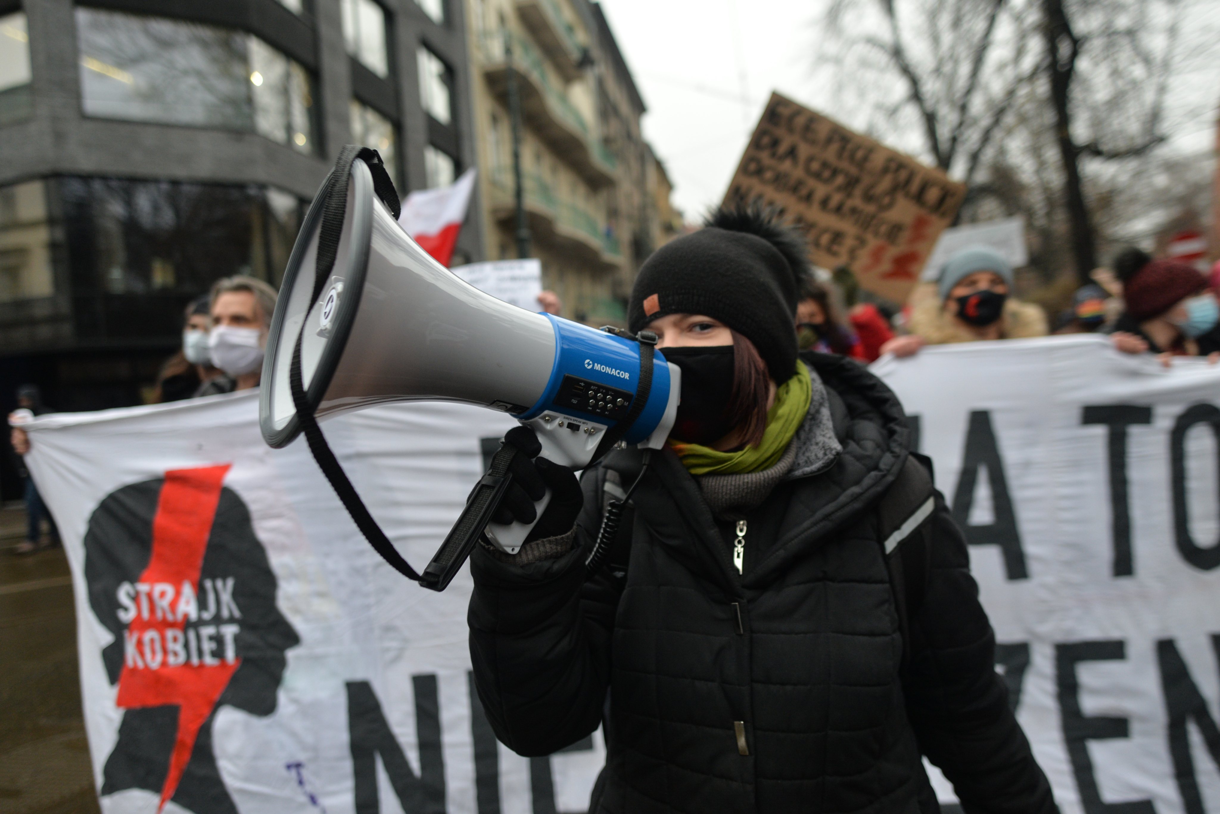 Anti-Government Women Protest In Krakow